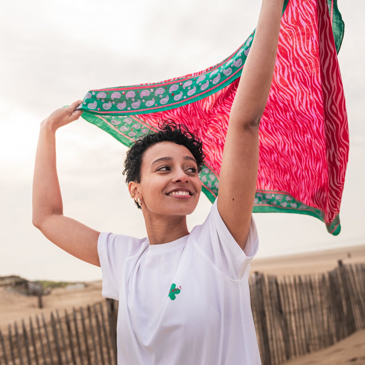 Organic cotton scarf BILLYBELT Red