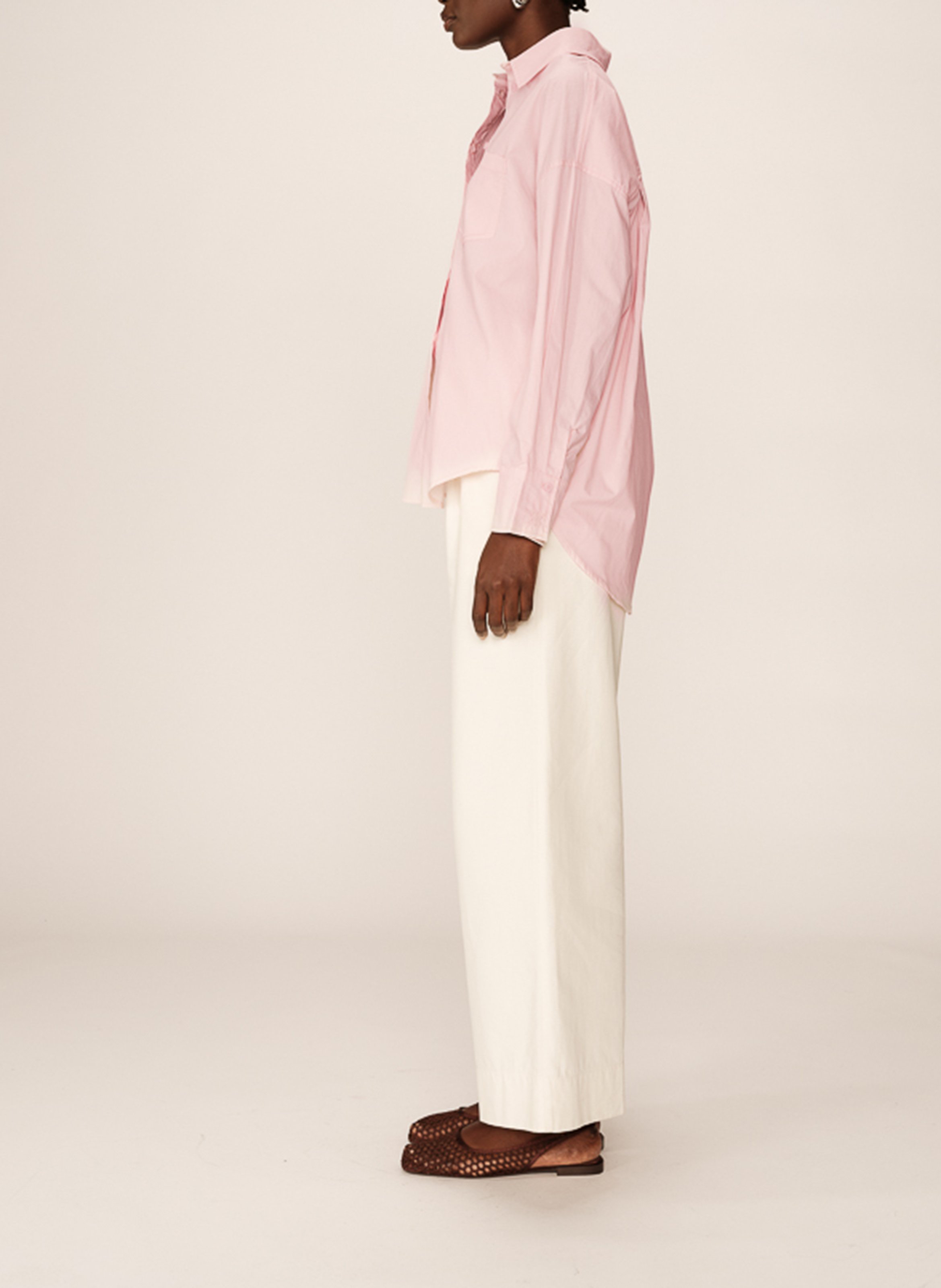 Oversized button-up shirt GRACE ET MILA Pink