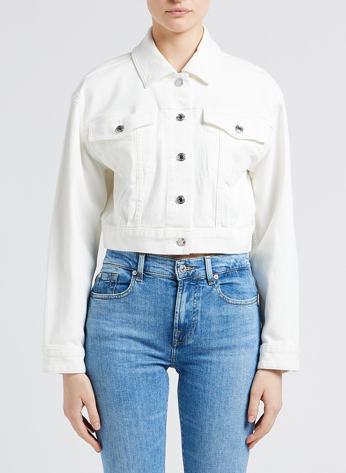 Veste en jean courte en coton mélangé  MICHAEL KORS Beige