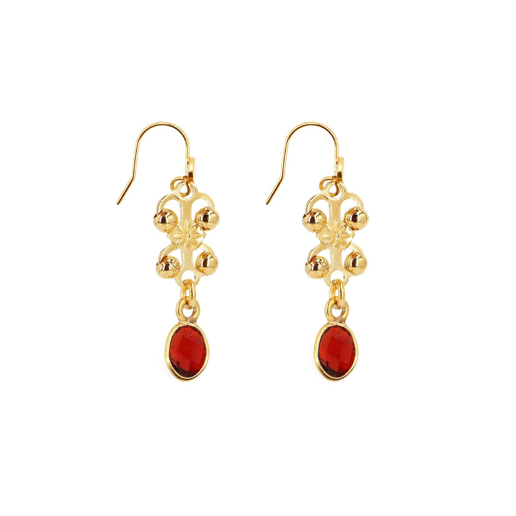 Earrings NILAI Red