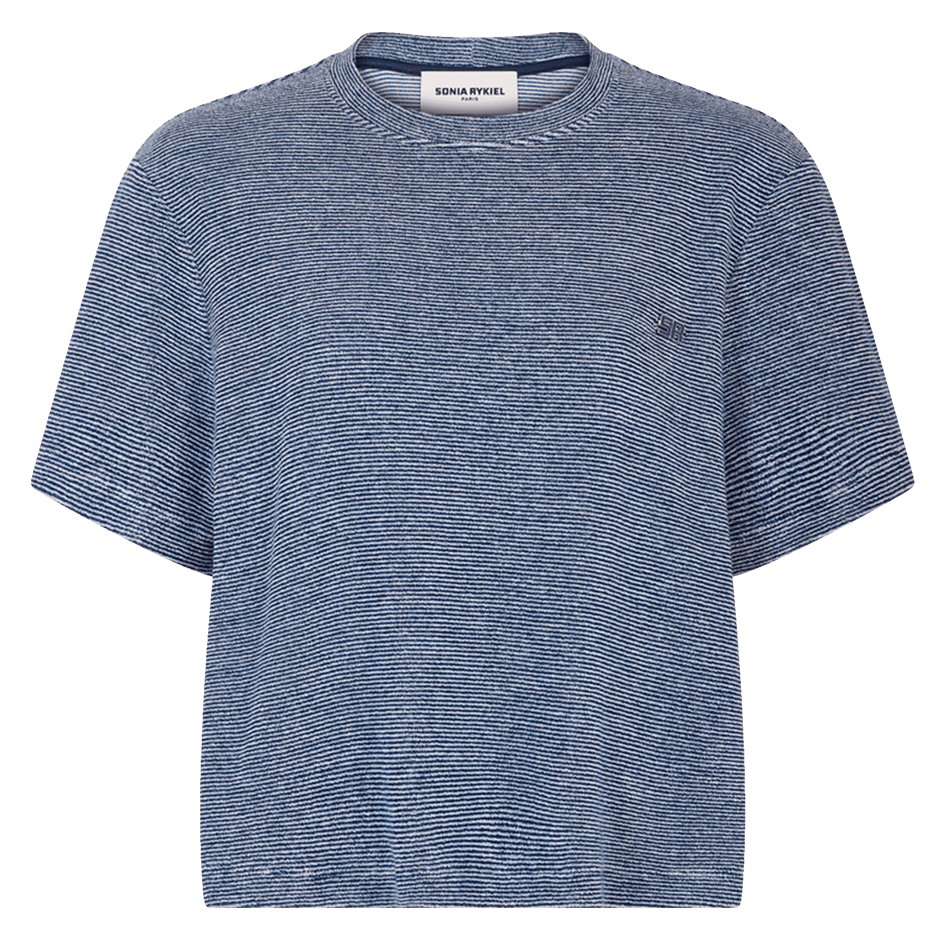 Tee-shirt oversize en coton bio mélangé rayé Multicolore