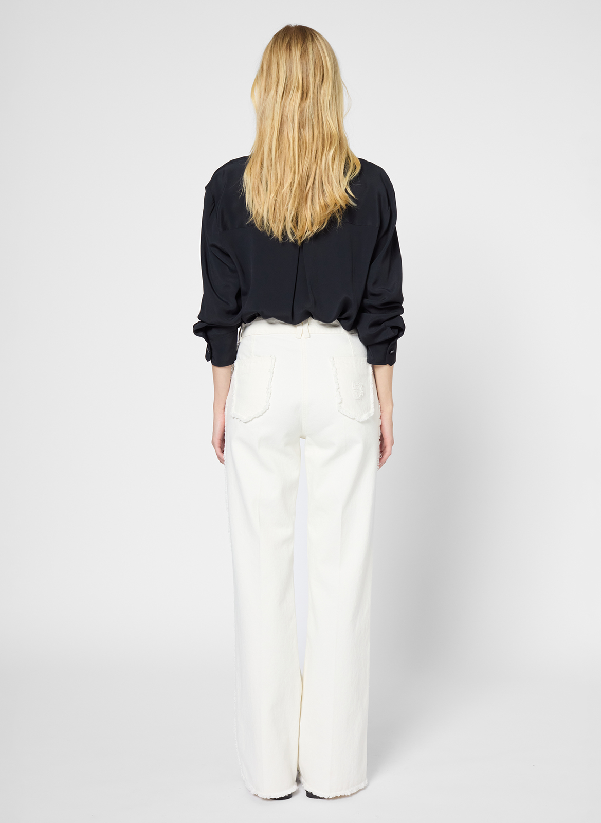 High-rise cotton bootcut jeans GERARD DAREL Beige