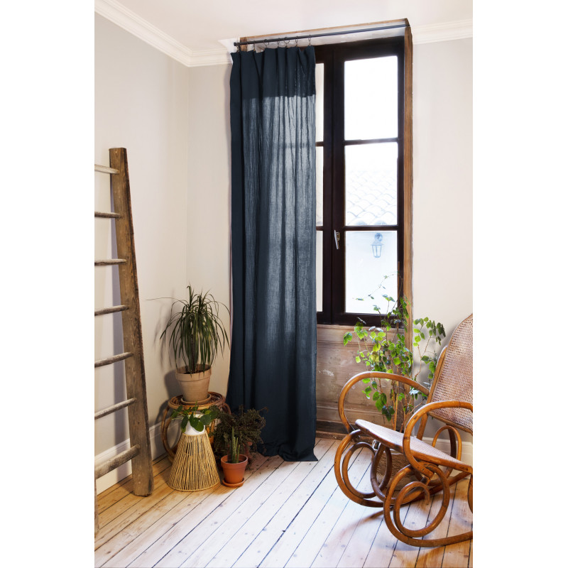 Blackout and Thermal Curtains L'EFFET PAPILLON Blue