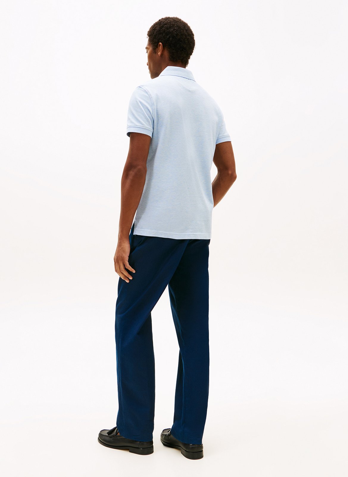 Polo slim-fit en coton bio TOMMY HILFIGER Bleu