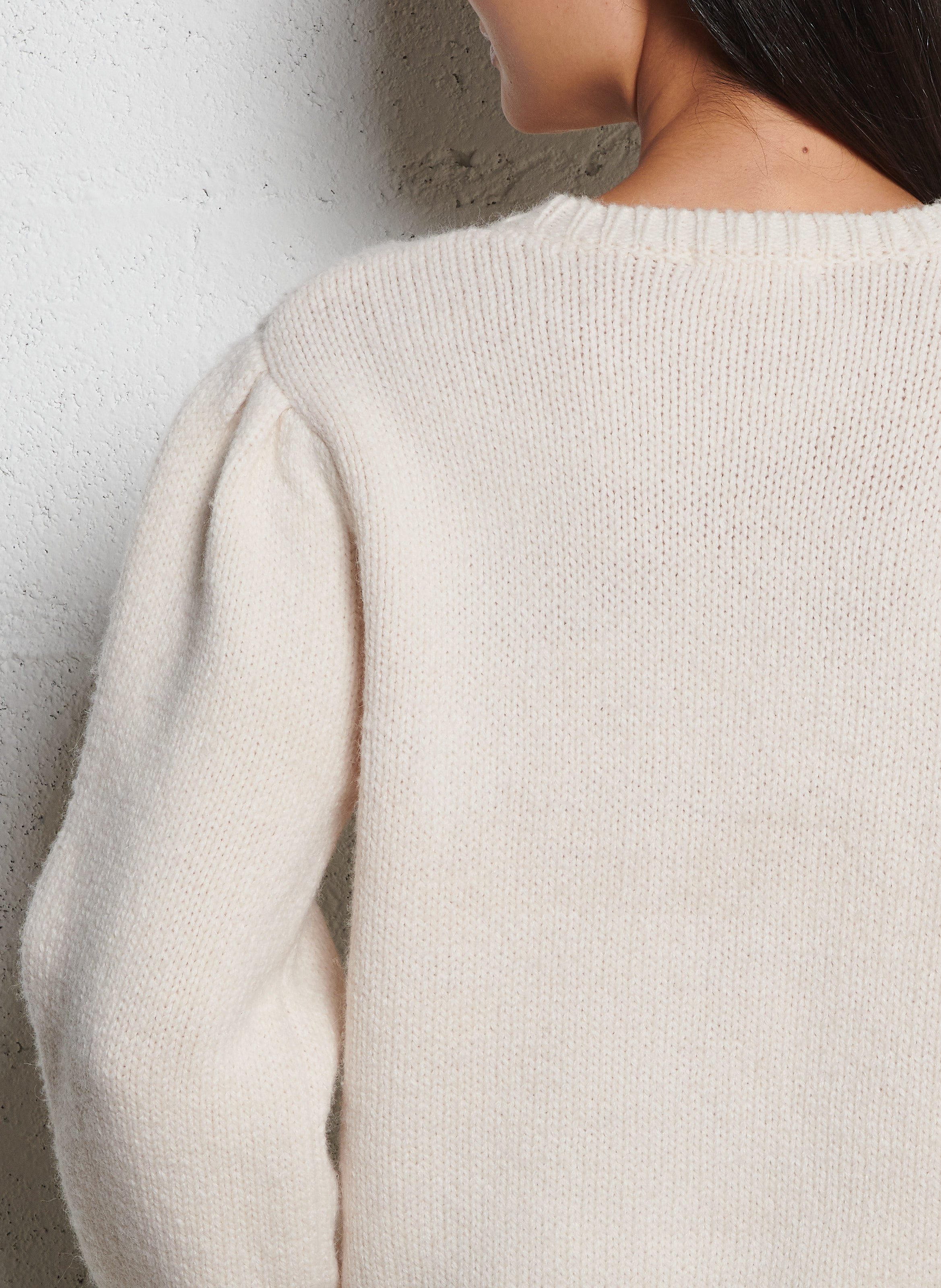 Pull col rond  Beige