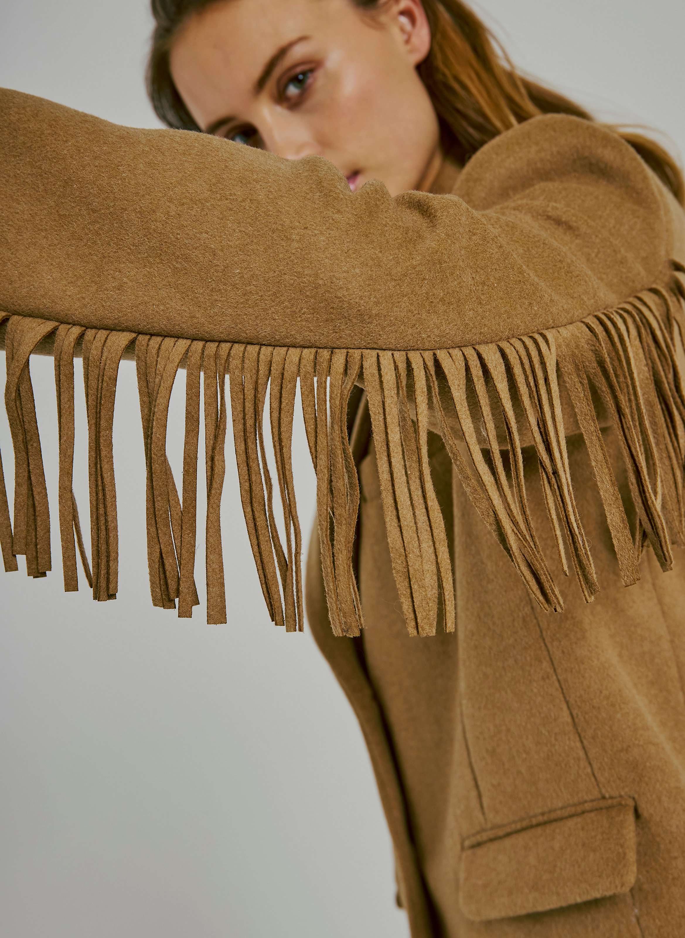 Wool-blend blazer NORR Brown