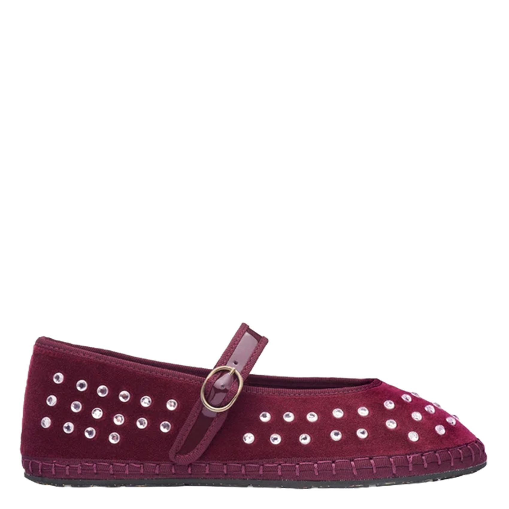 Cotton velvet ballet flats FLABELUS Red