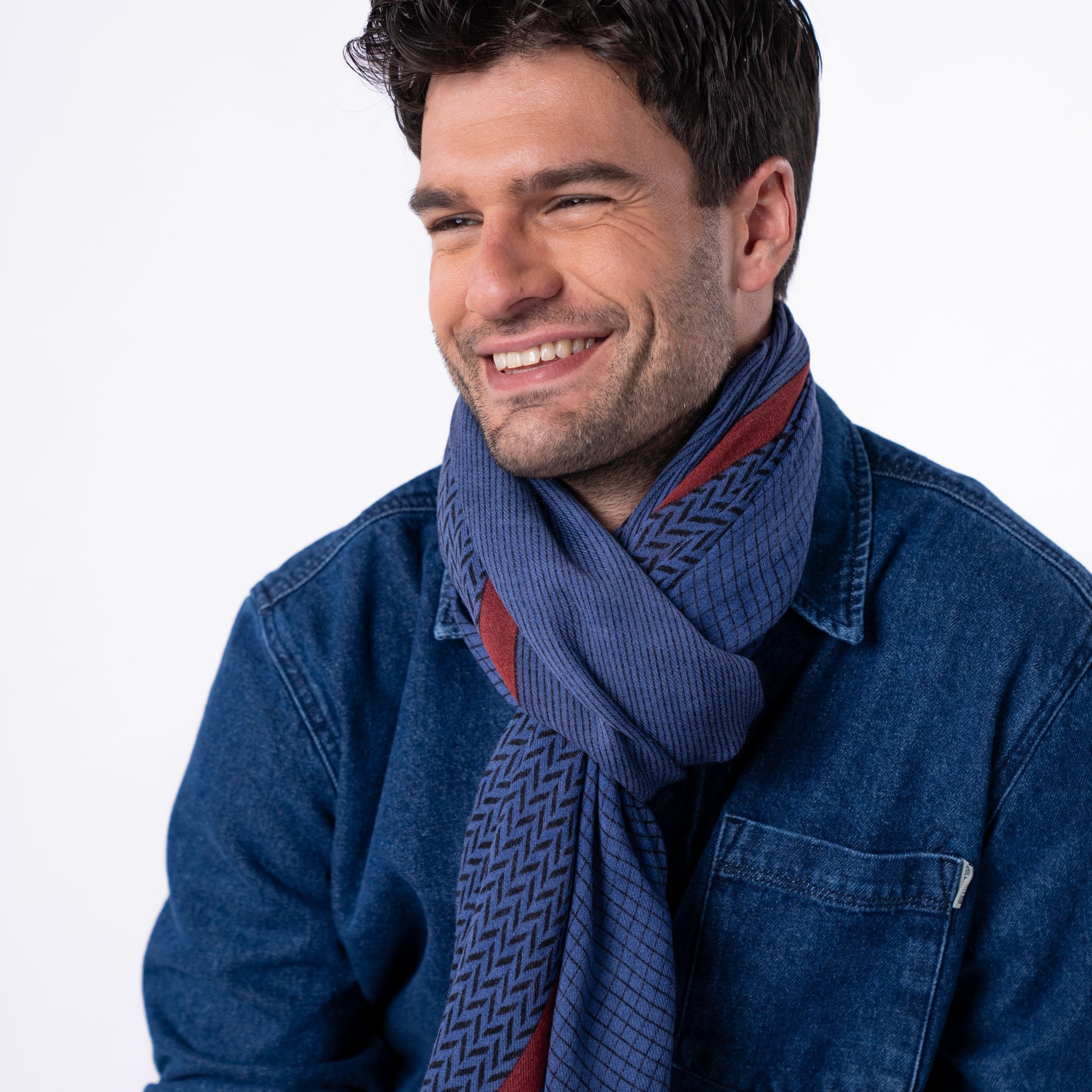 Floaty wool scarf BILLYBELT Blue