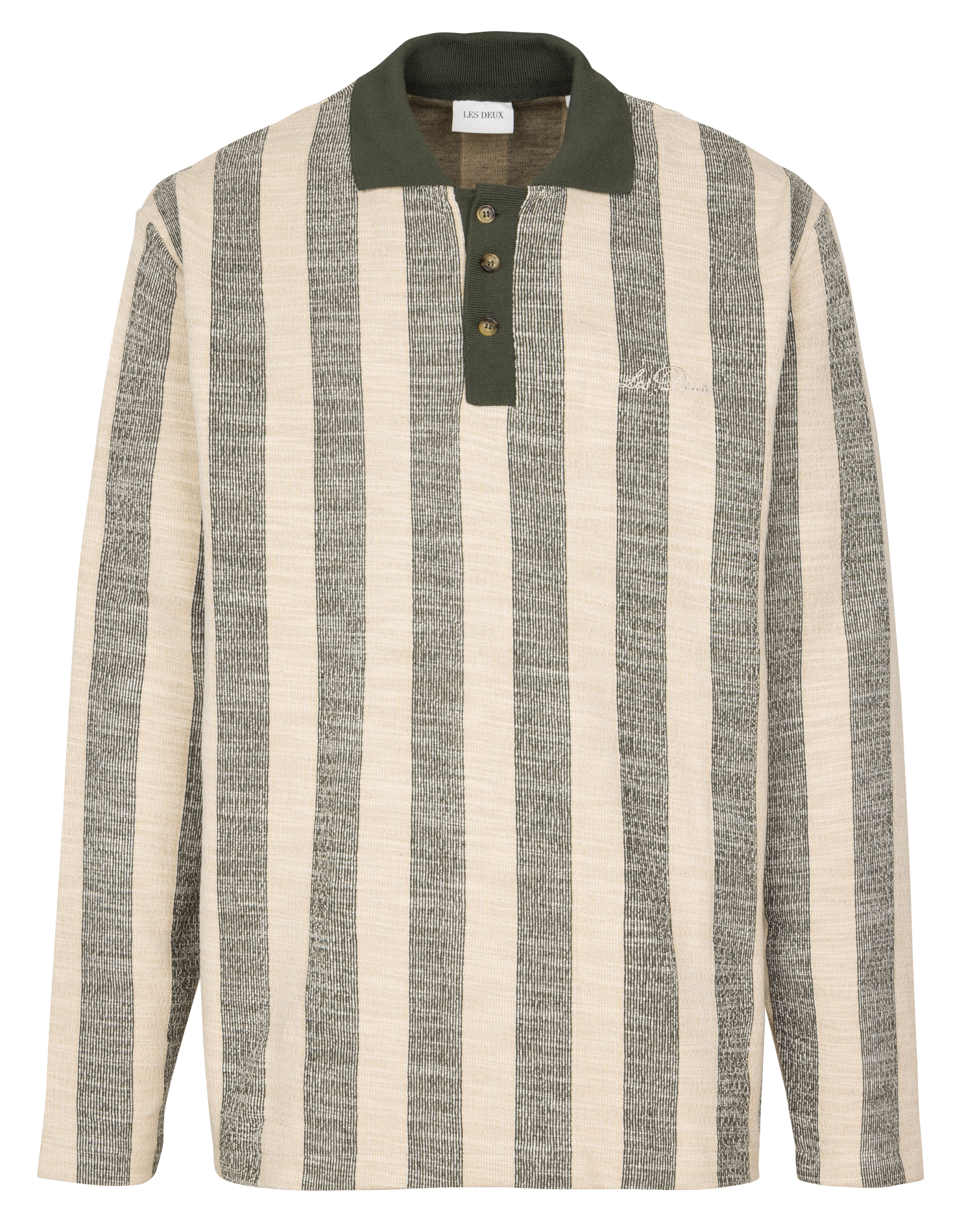 Gestreiftes Poloshirt LES DEUX Grun
