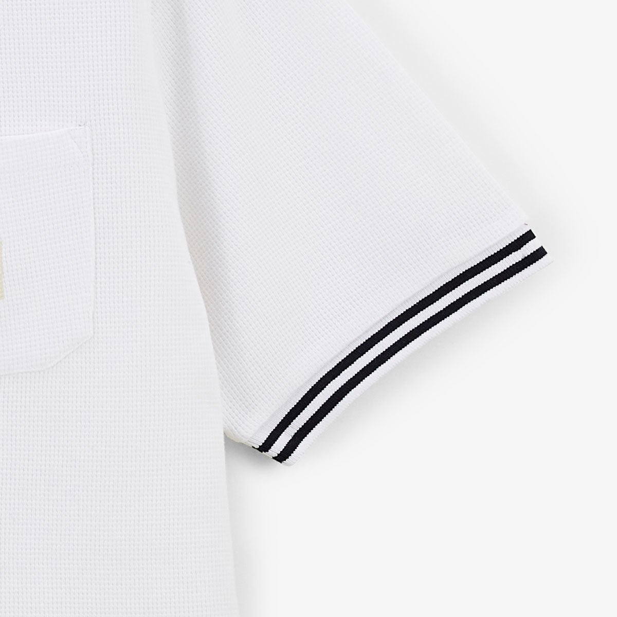 Short-sleeved waffle fabric polo SERGE BLANCO White