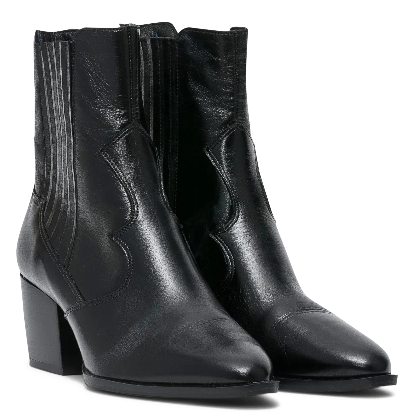 Chelsea Western Leather Boots BOCAGE Black