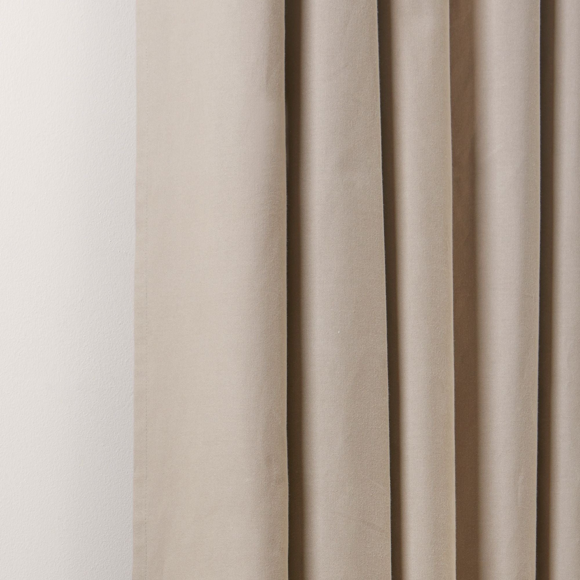 Curtain with black eyelets MADURA Beige