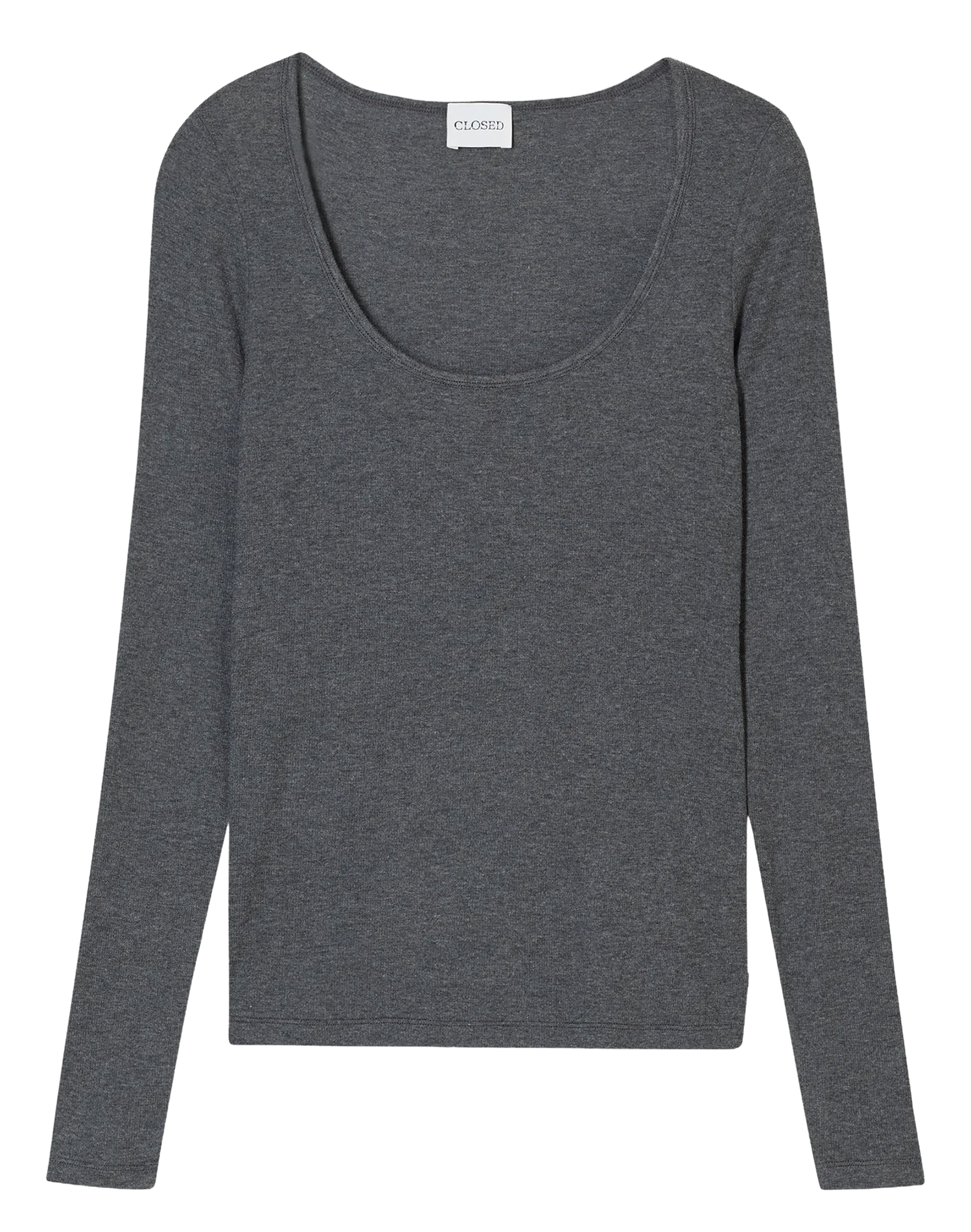 Fitted round neck t-shirt CLOSED Grey