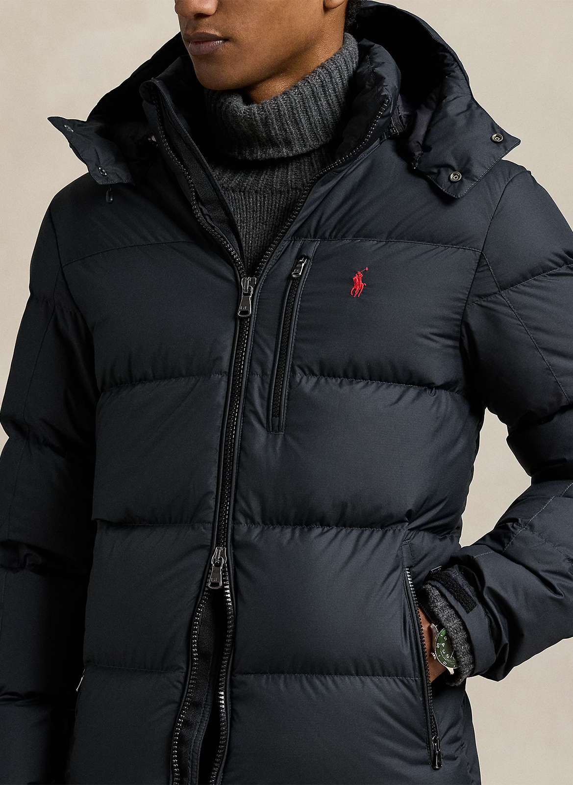 High-neck padded jacket POLO RALPH LAUREN Black