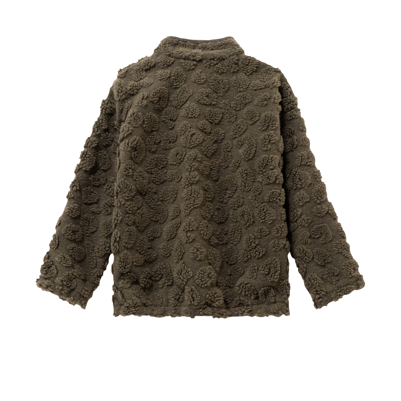 Sweat oversize col montant en jacquard IKKS JUNIOR Kaki