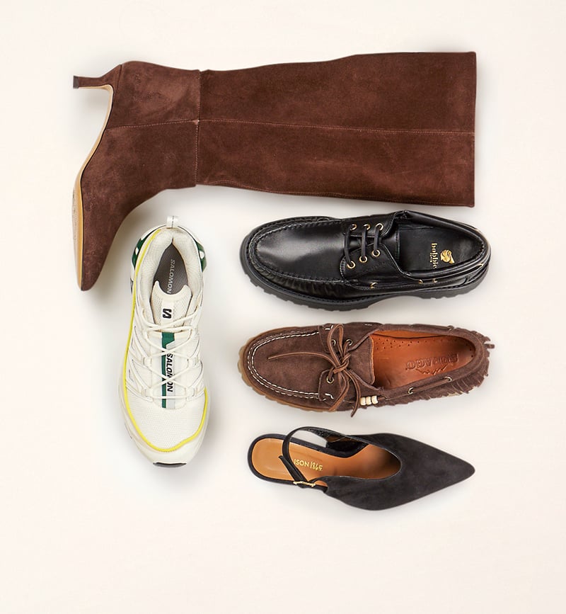 De schoenen stelen de show.