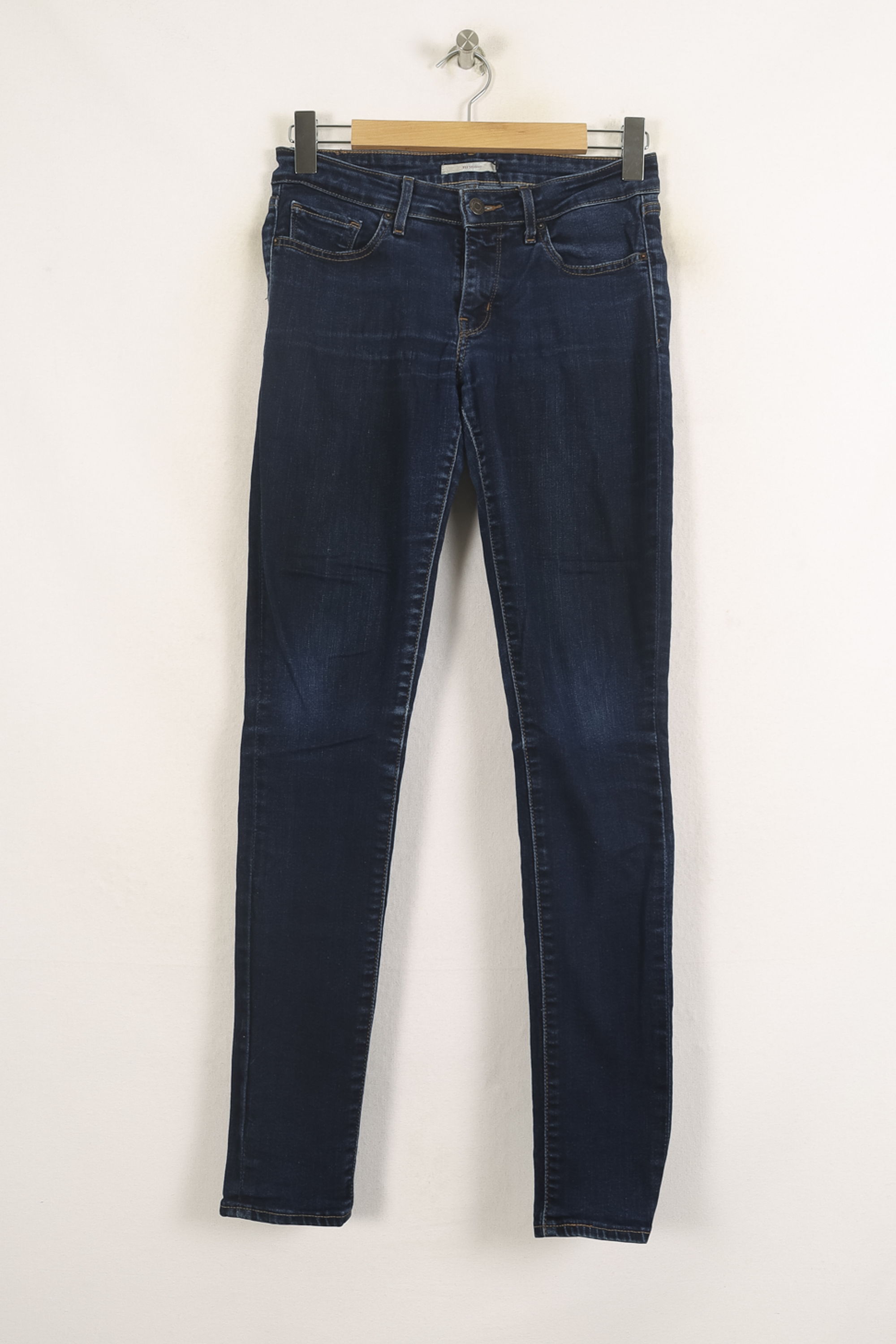 Cropped slim jeans with studs LEVI'S - Seconde main Blue