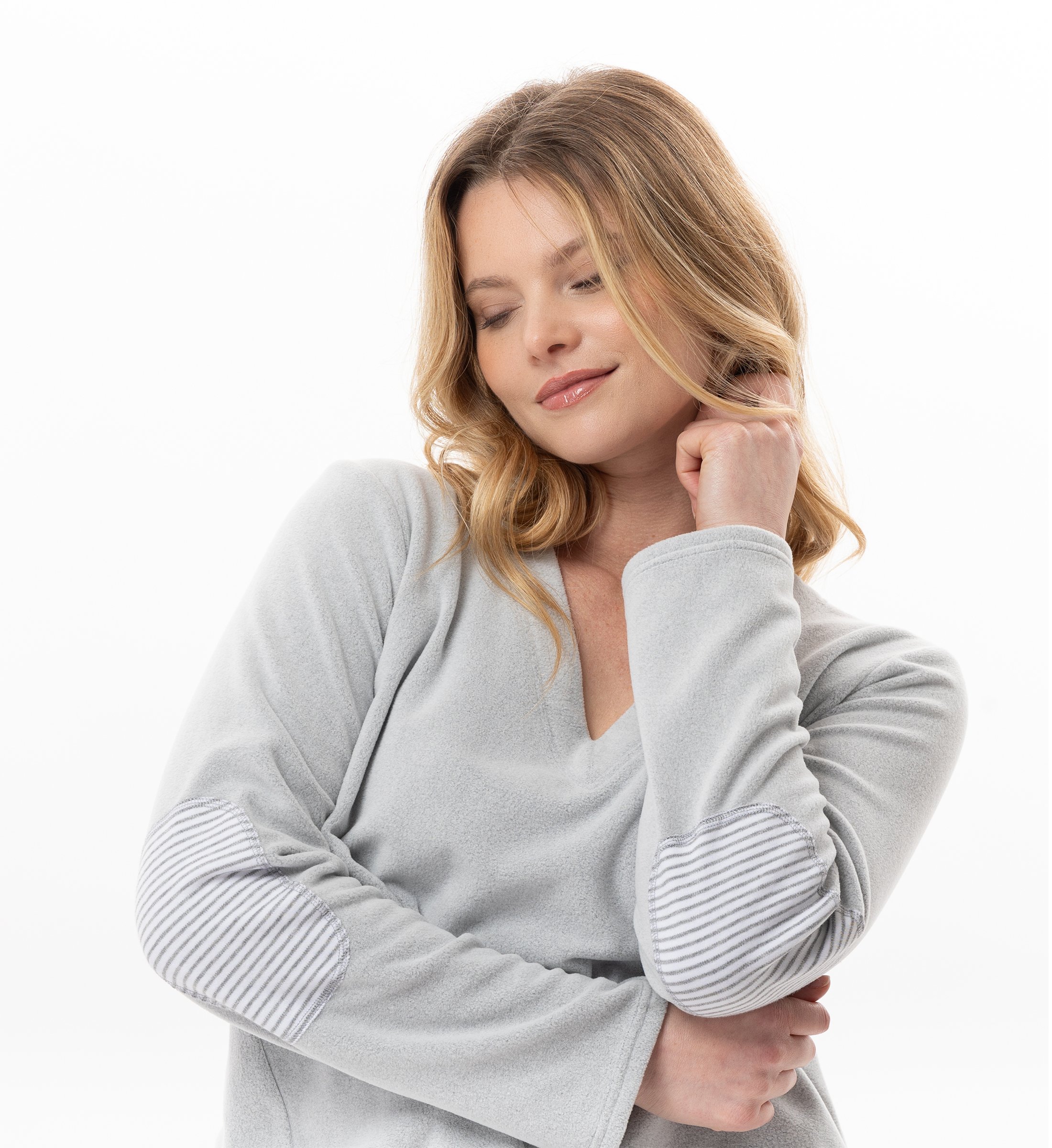 Buttoned micropolar homewear set LE CHAT Grey
