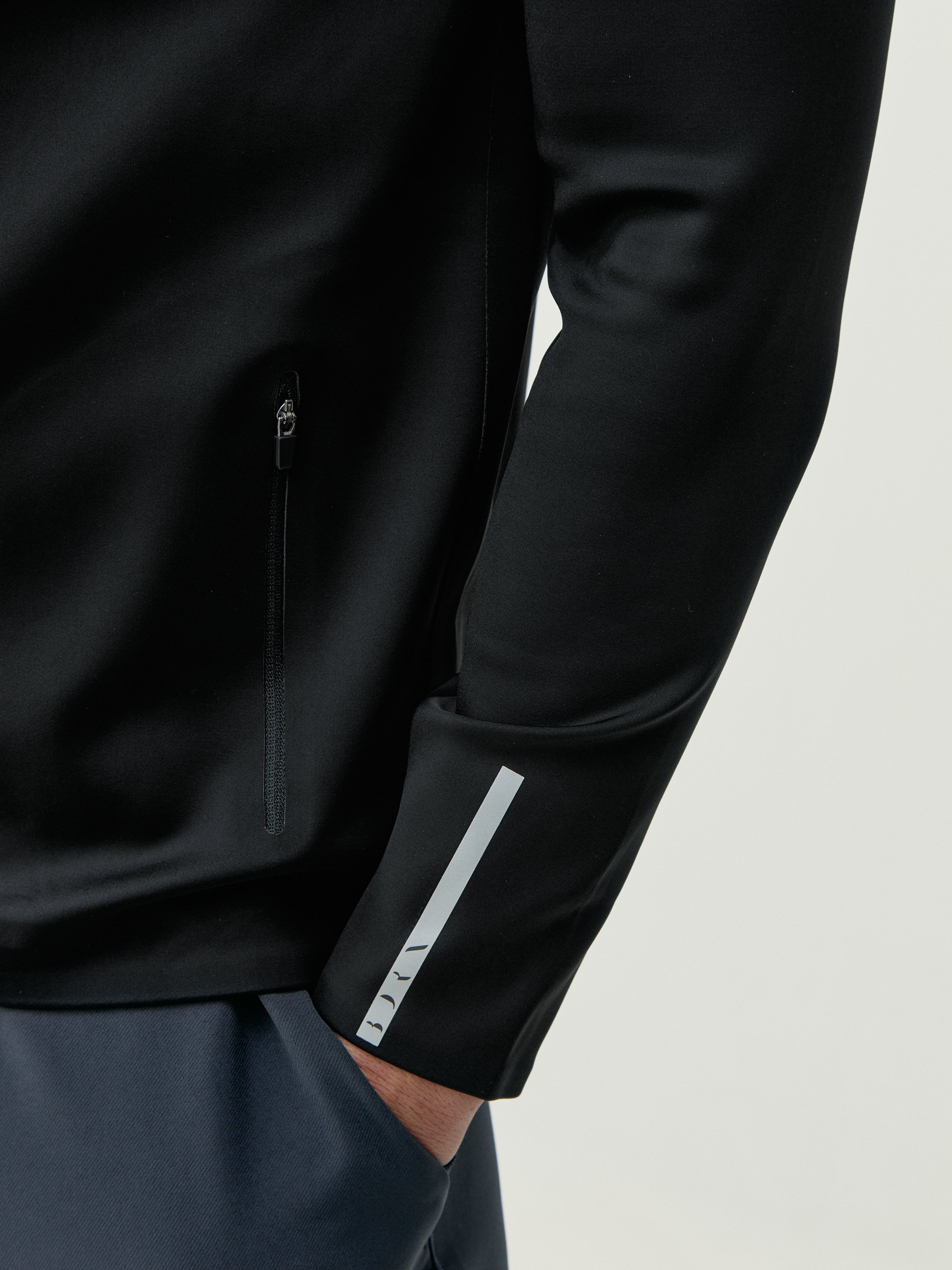 Zip-up performance athleisure sports jacket BORN LIVING YOGA Black