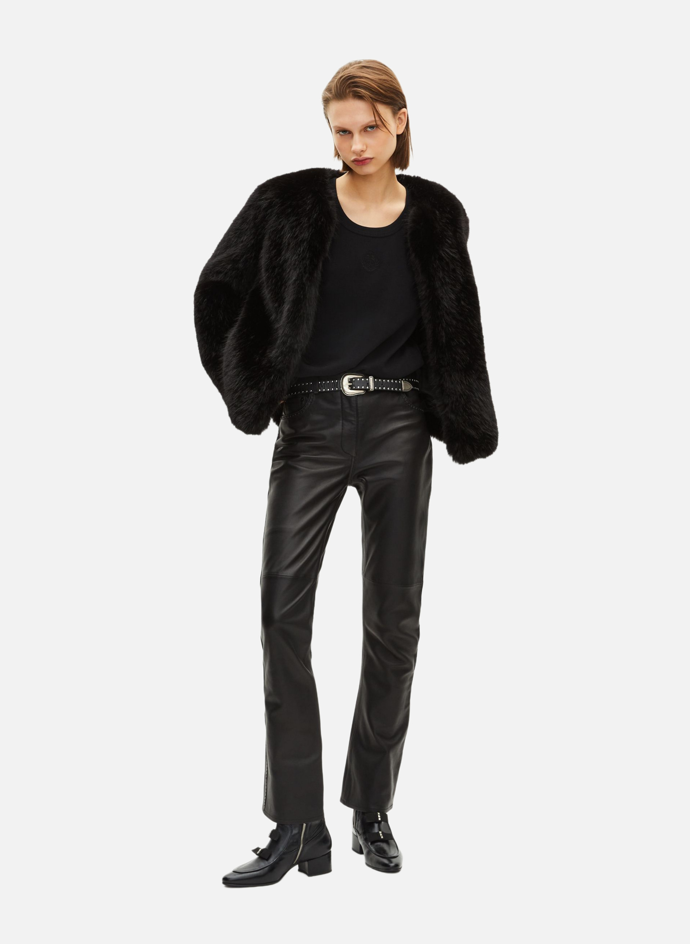 Manteau court effet fourrure THE KOOPLES Noir