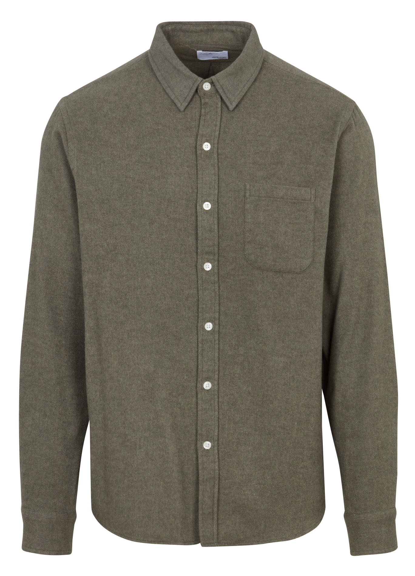 Bio-Baumwollbluse mit klassischem Kragen COLORFUL STANDARD Grun