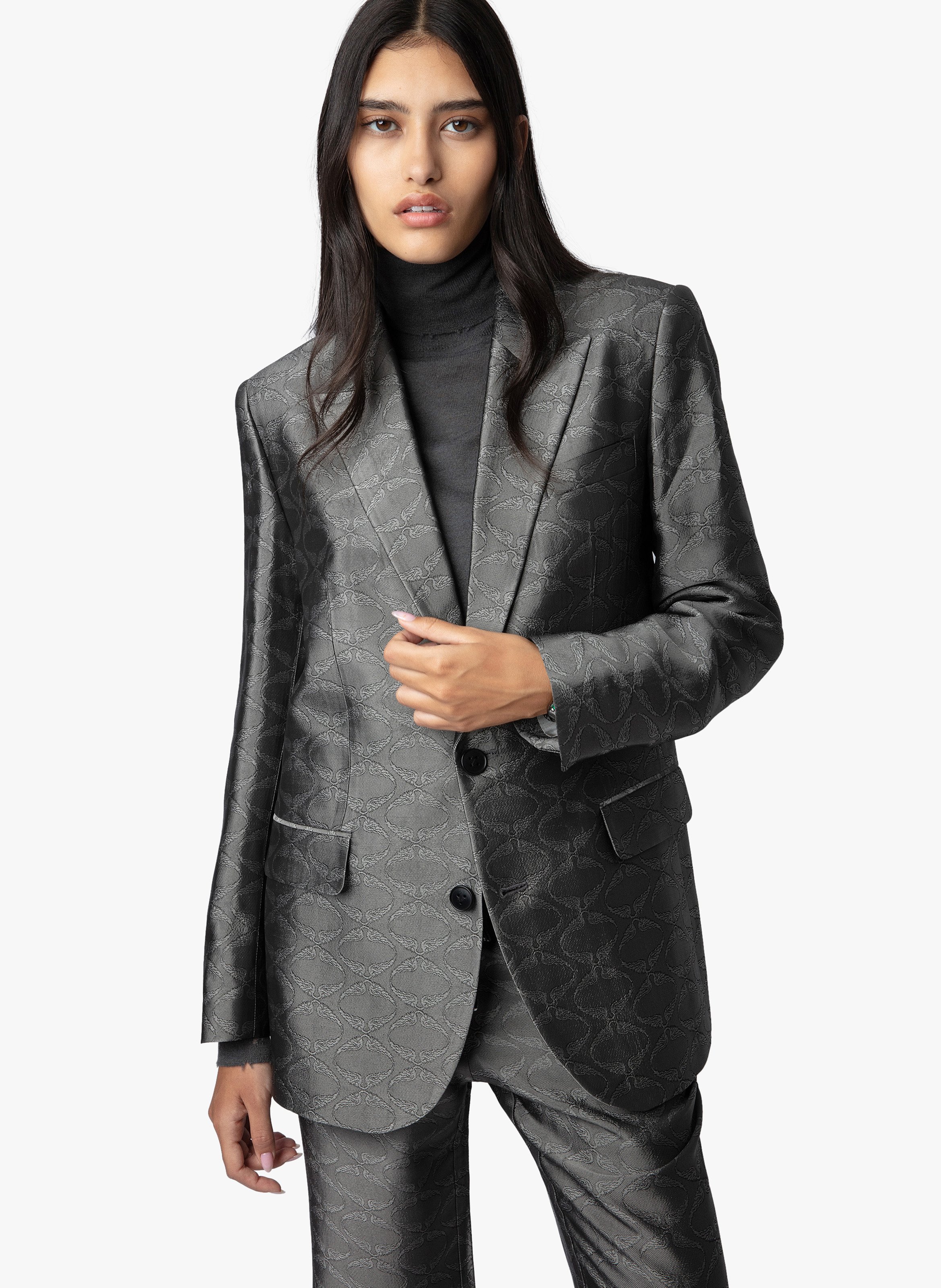 Blazer imprimé jacquard ailes  ZADIG&VOLTAIRE Gris