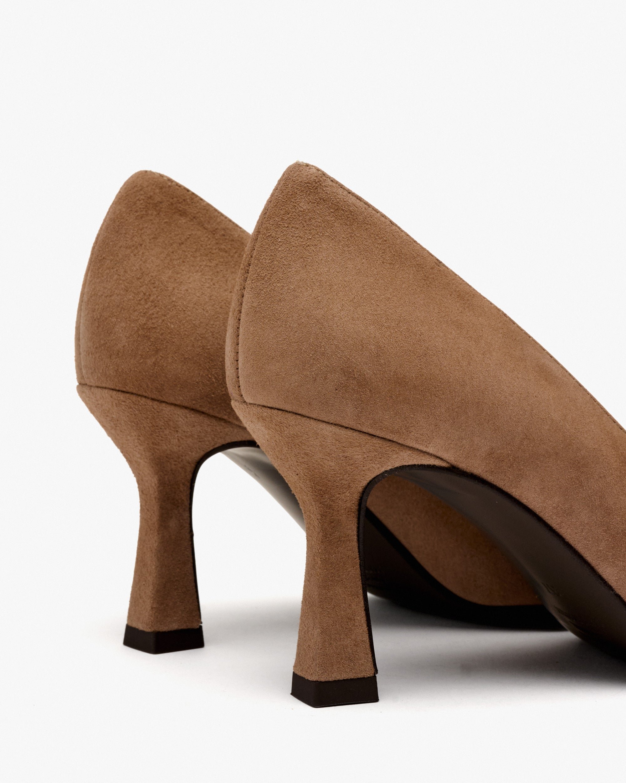 Suede high heel pumps. PEDRO MIRALLES Brown