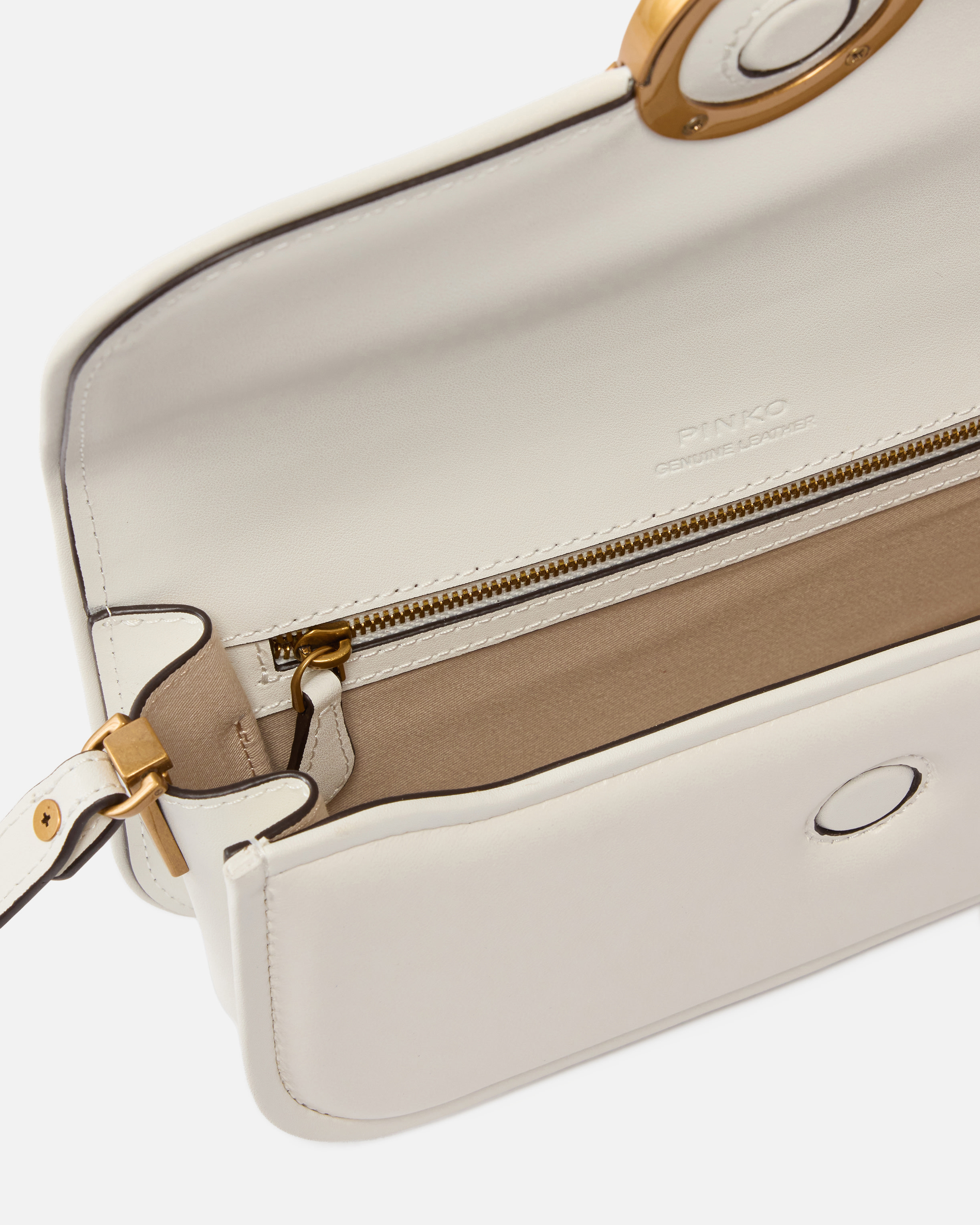 Small Love Bag Box shoulder bag in nappa leather PINKO White