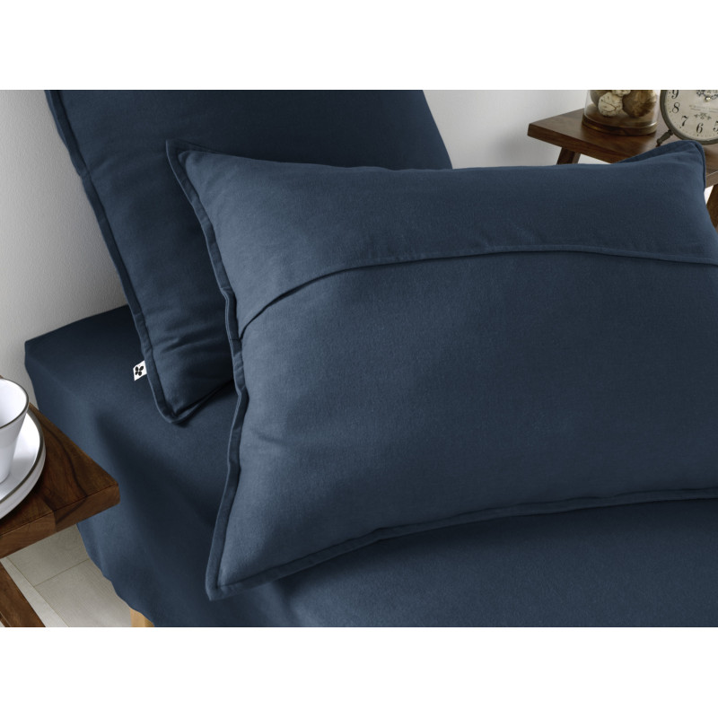 "Candice" cotton flannel pillowcase in all sizes. L'EFFET PAPILLON Multicolored