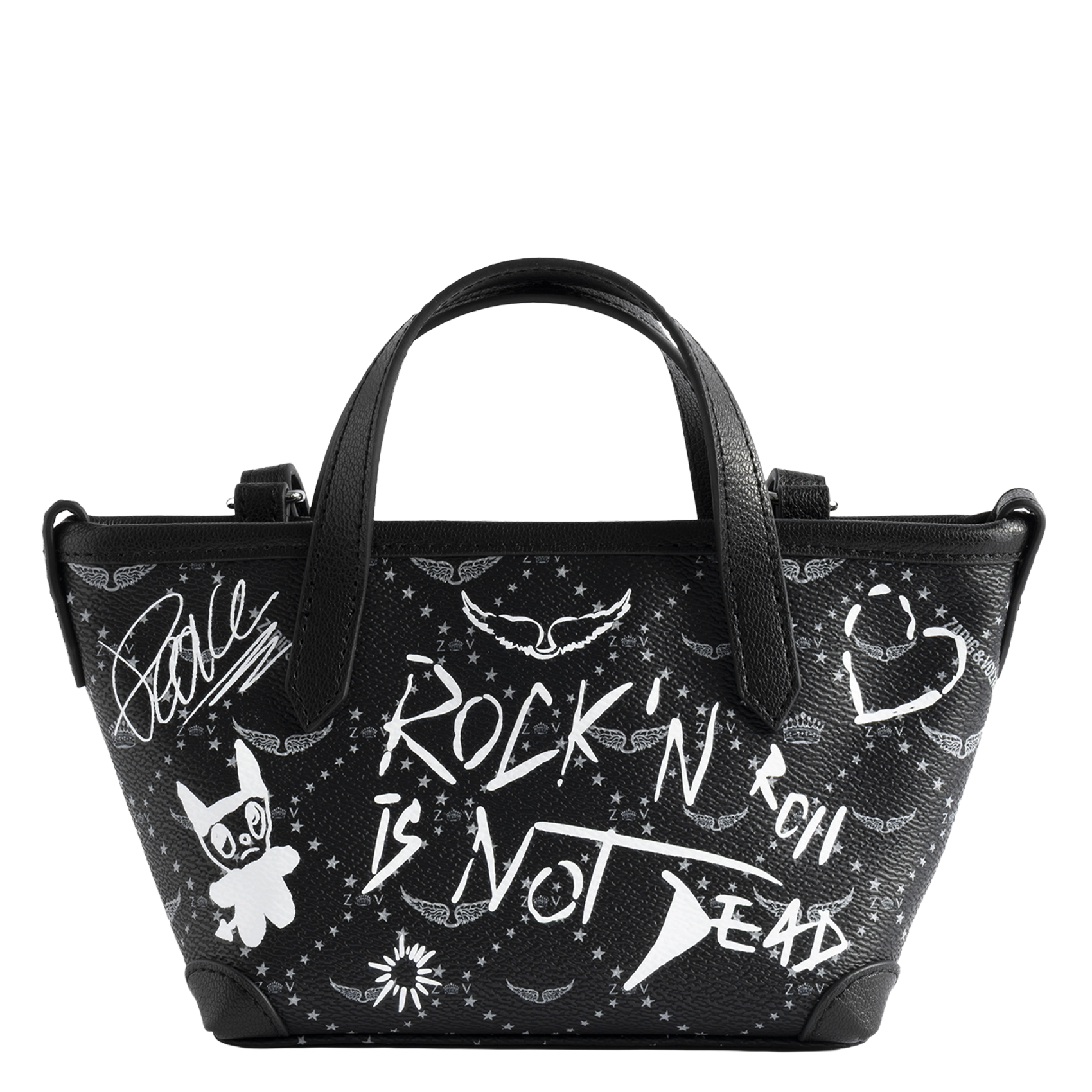 Small tote bag with printed shoulder strap ZADIG&VOLTAIRE Black