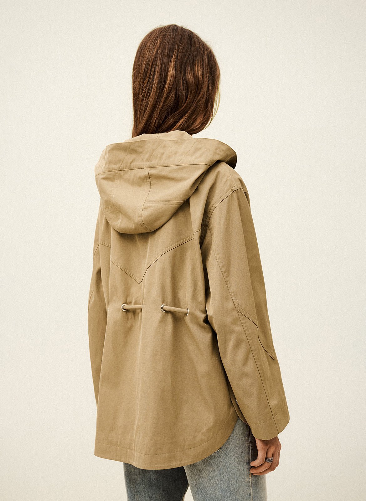 Fitted hooded parka BA&SH Brown