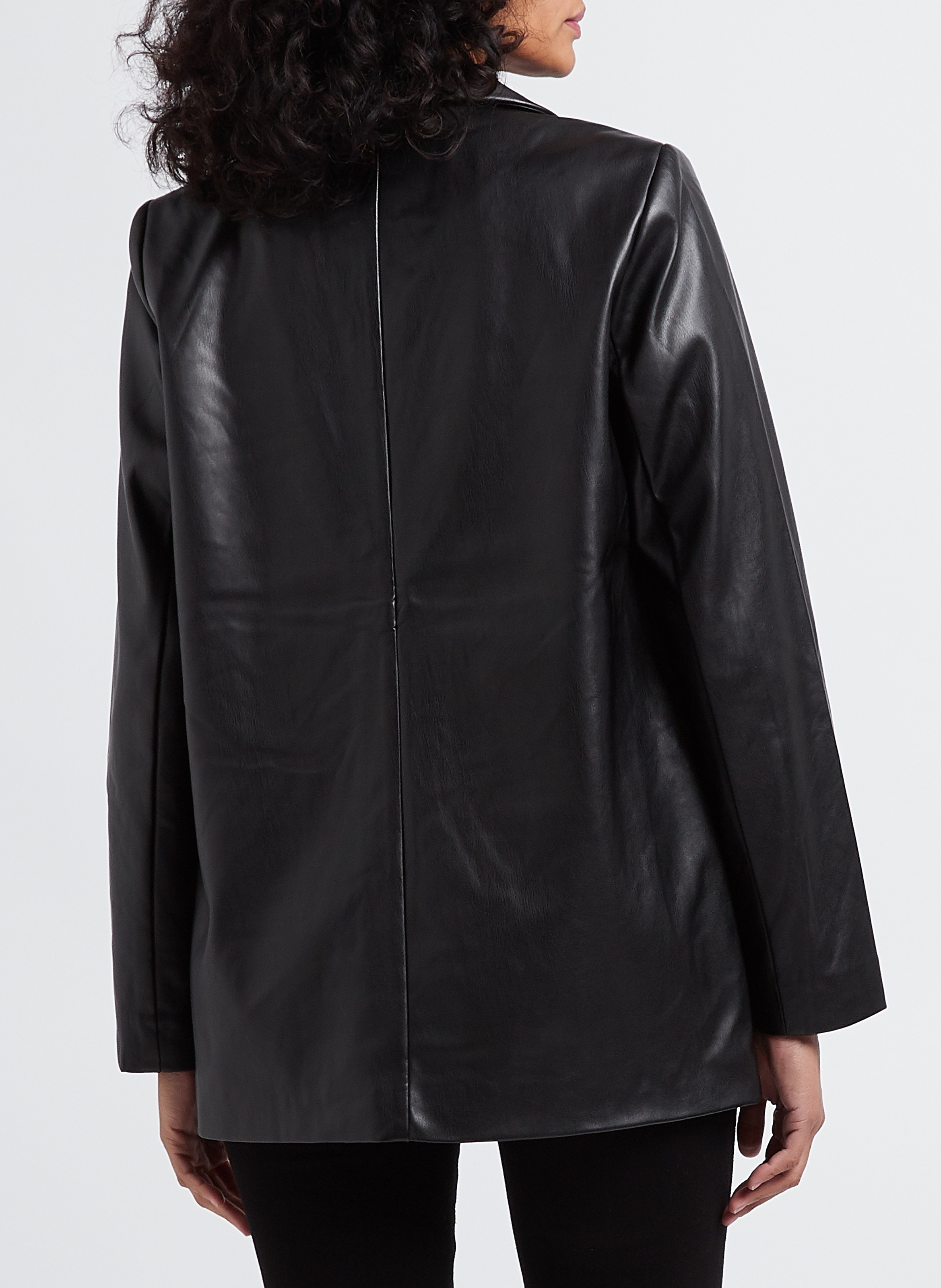 Blazer droit col tailleur  VILA Noir