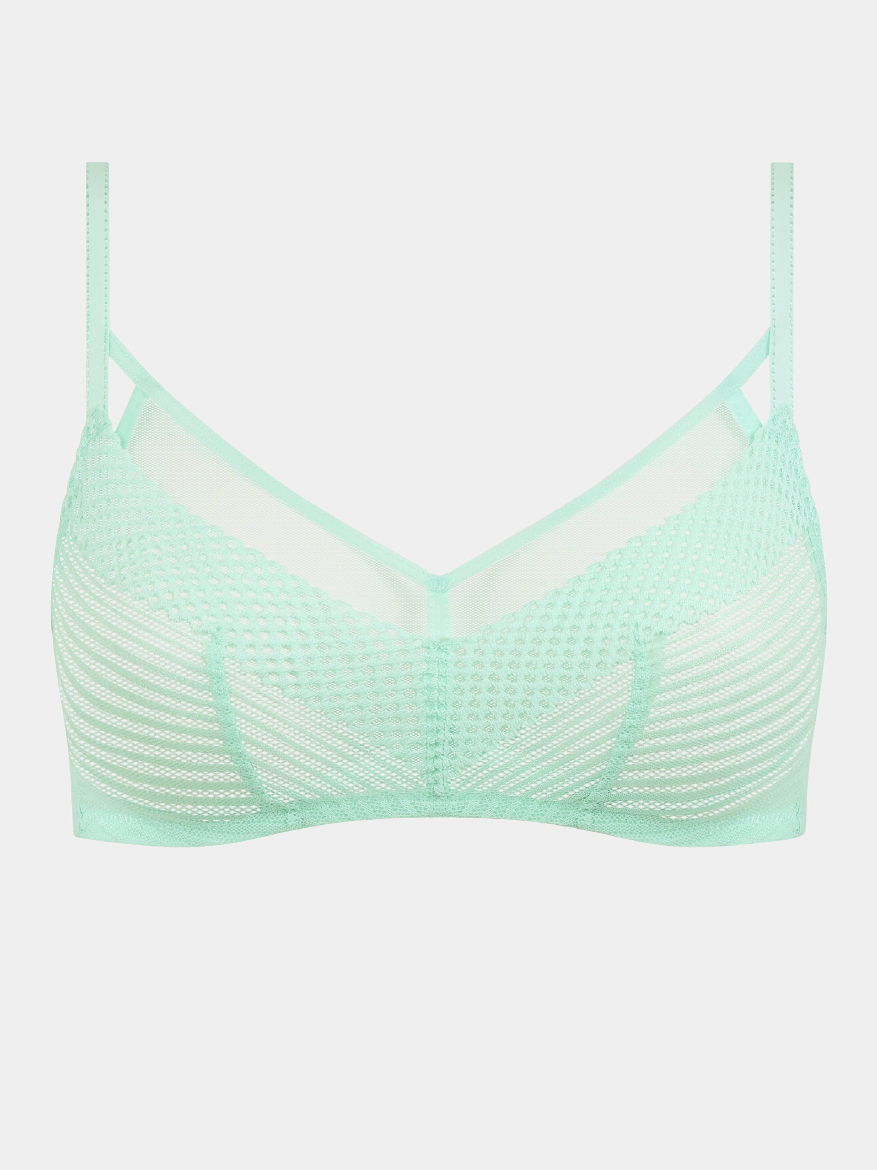 Non-wired support bra with cups Green