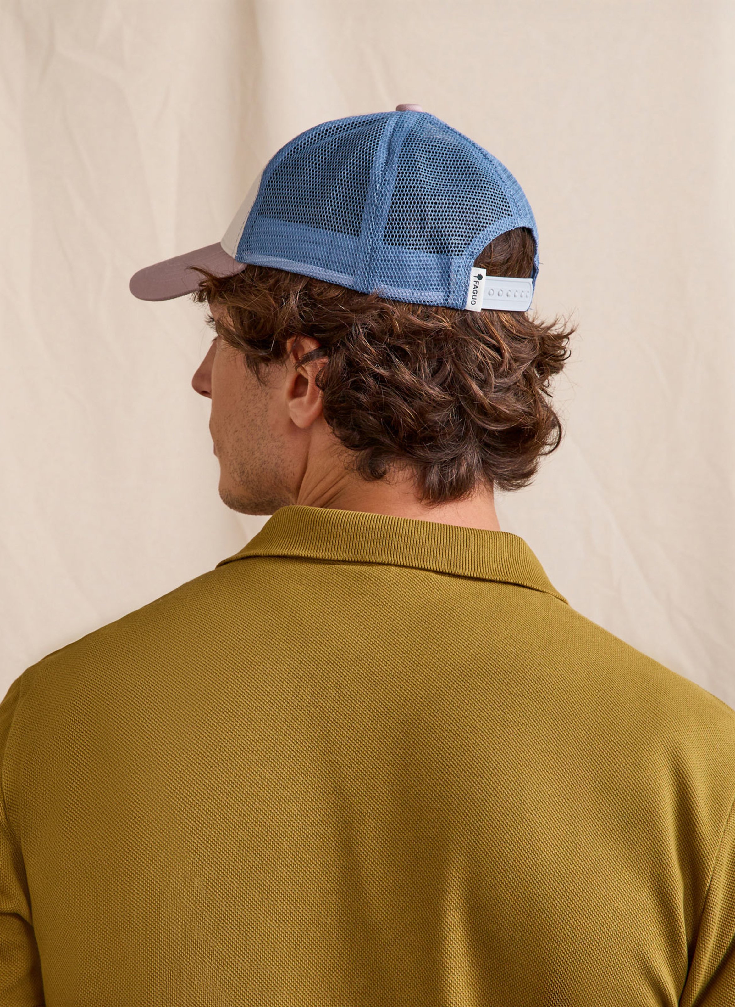 Casquette brodée en coton recyclé FAGUO Beige