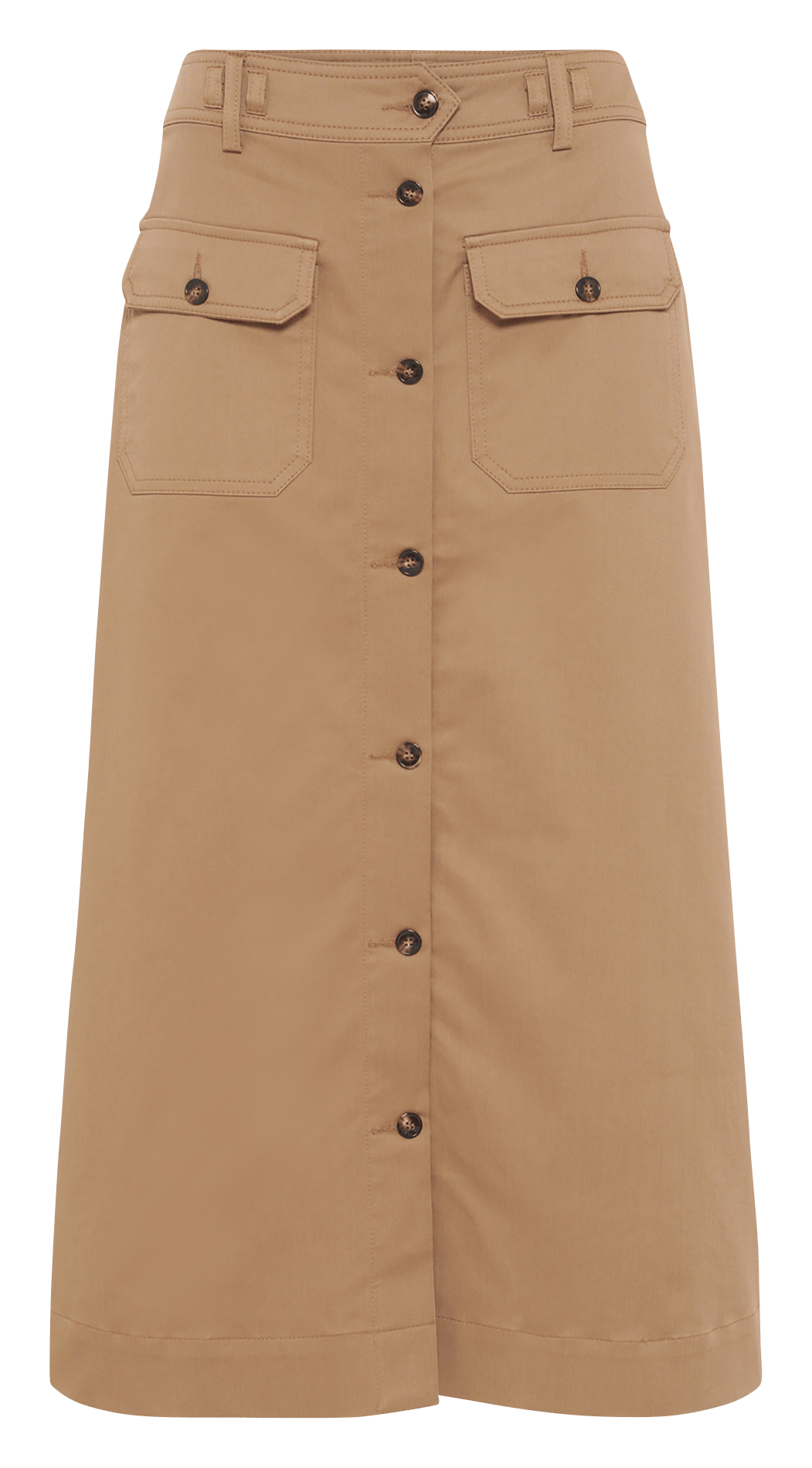 Langer einfarbiger Knopfrock GERARD DAREL Braun