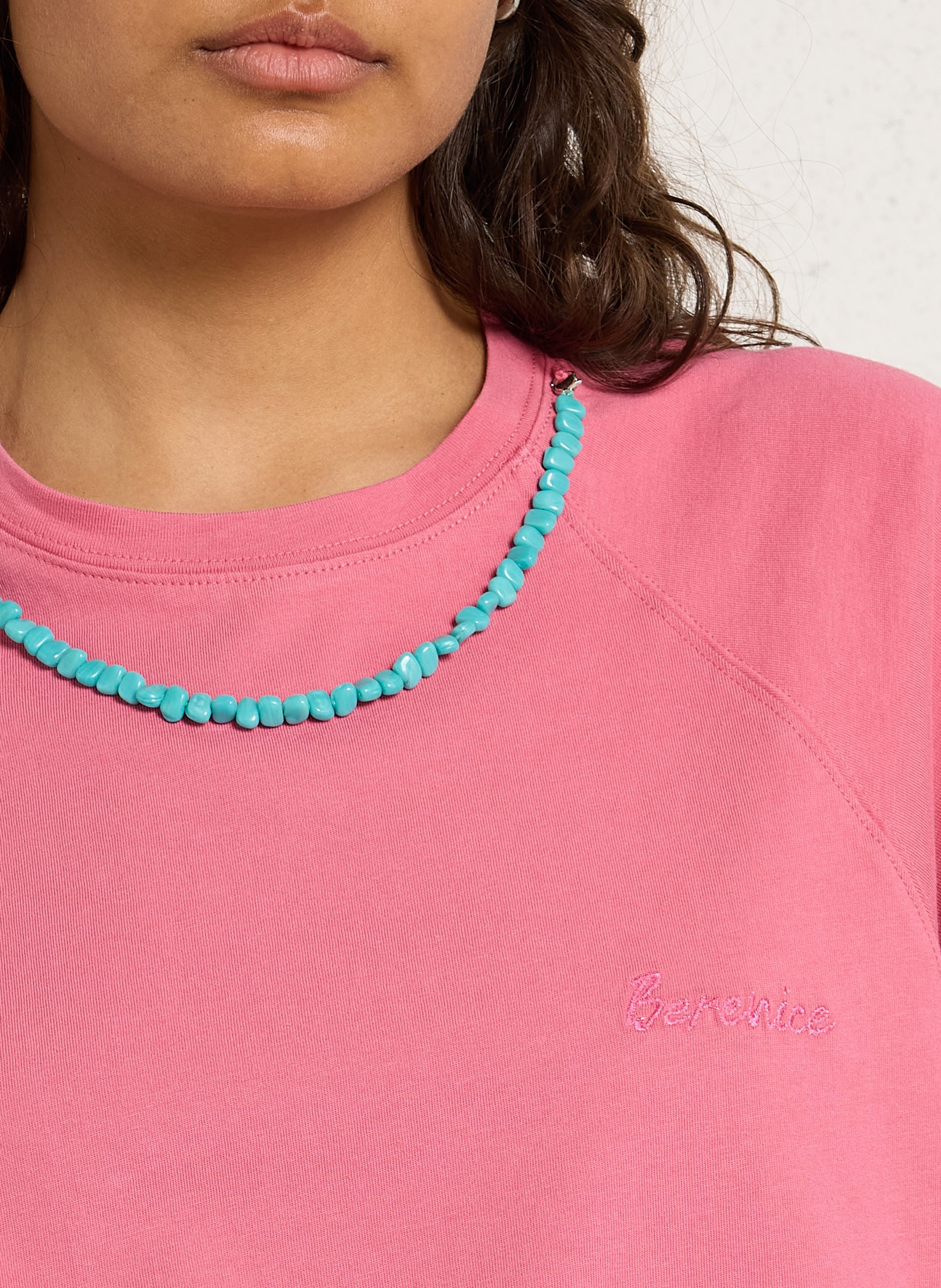 Tee-shirt ample en coton BERENICE Rose