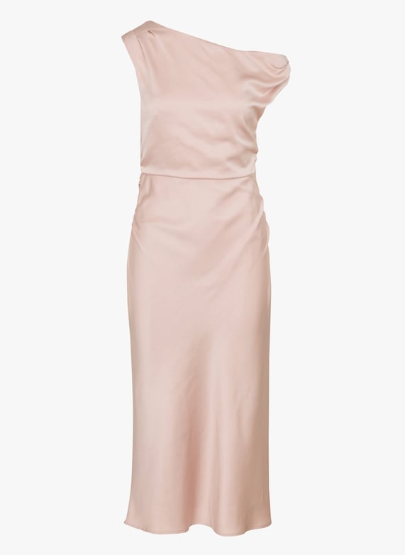 kookai pink one shoulder dress Kookai Palm Bead Mini Dress