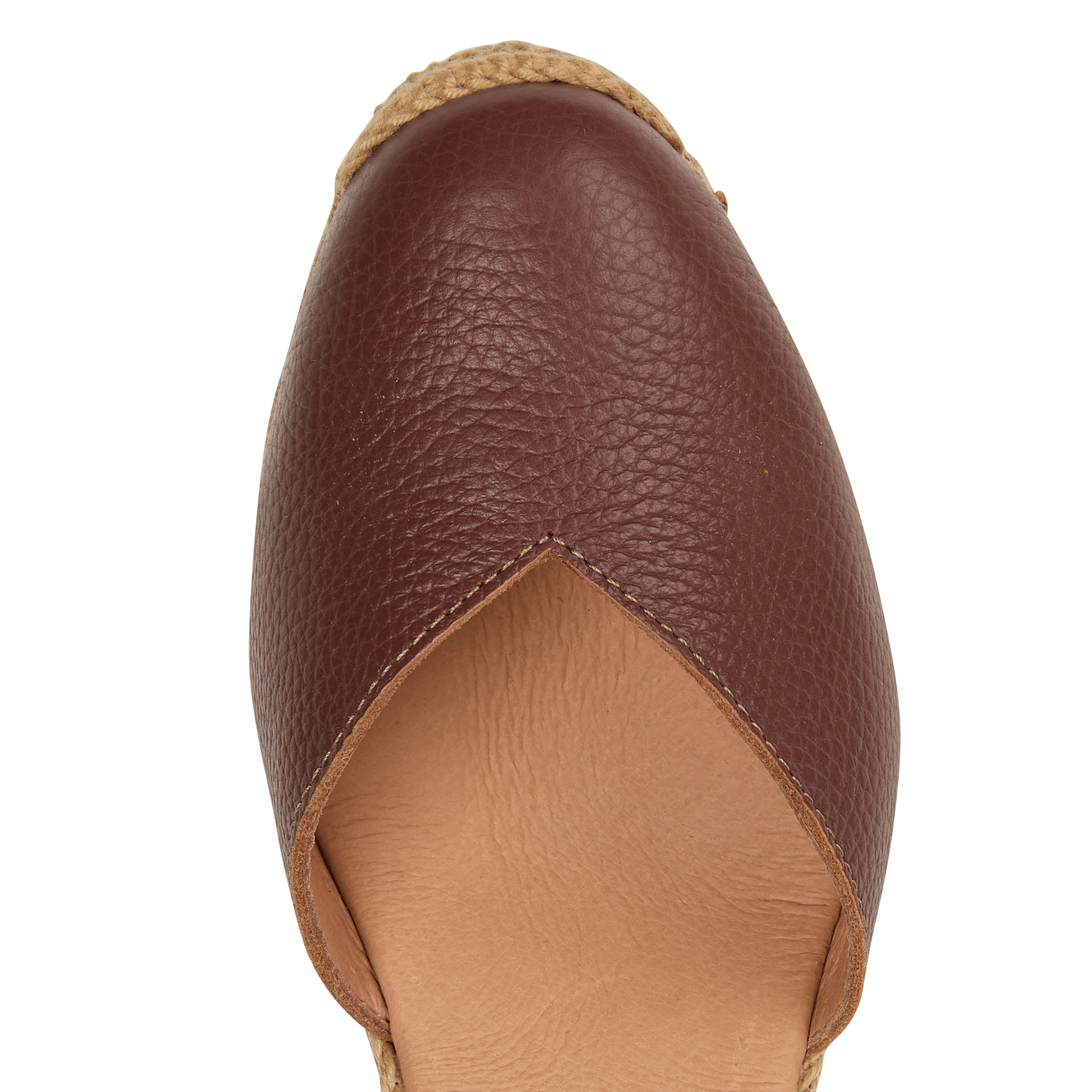 Espadrilles compensées en cuir MAISON 123 Marron