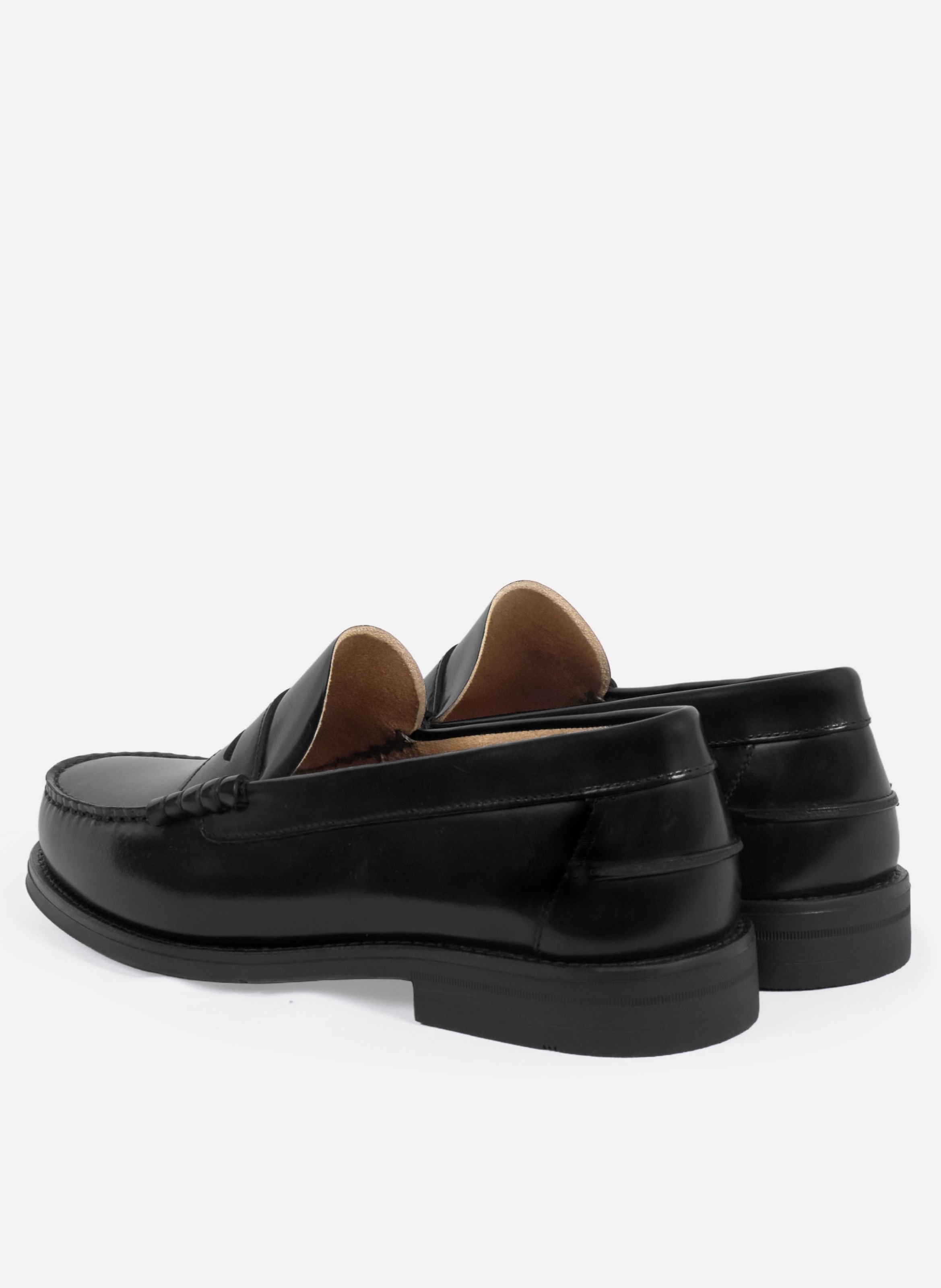 Mocassins gustave cuir vernis JULES & JENN Black