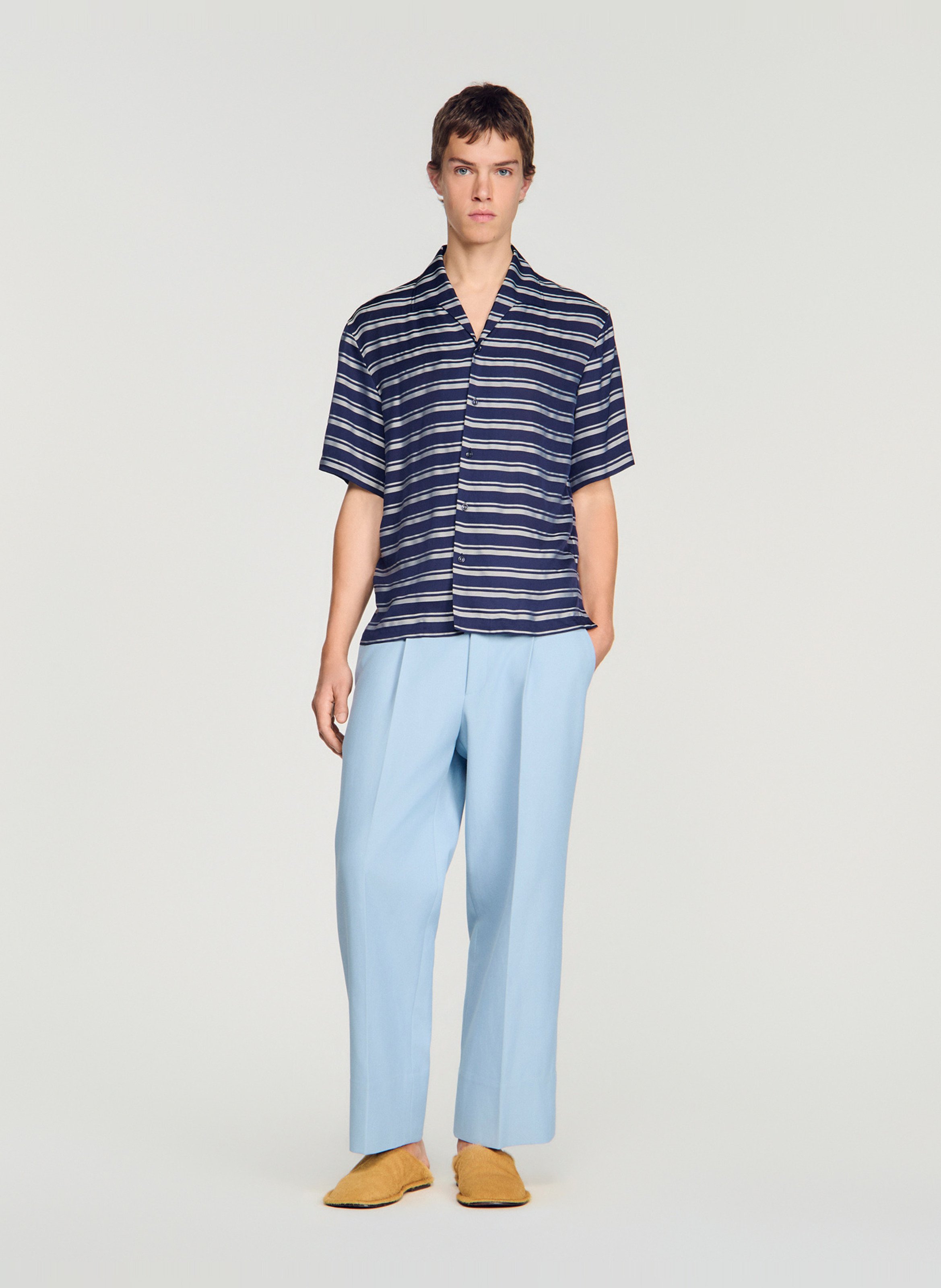 Chemise droite à rayures SANDRO Blue