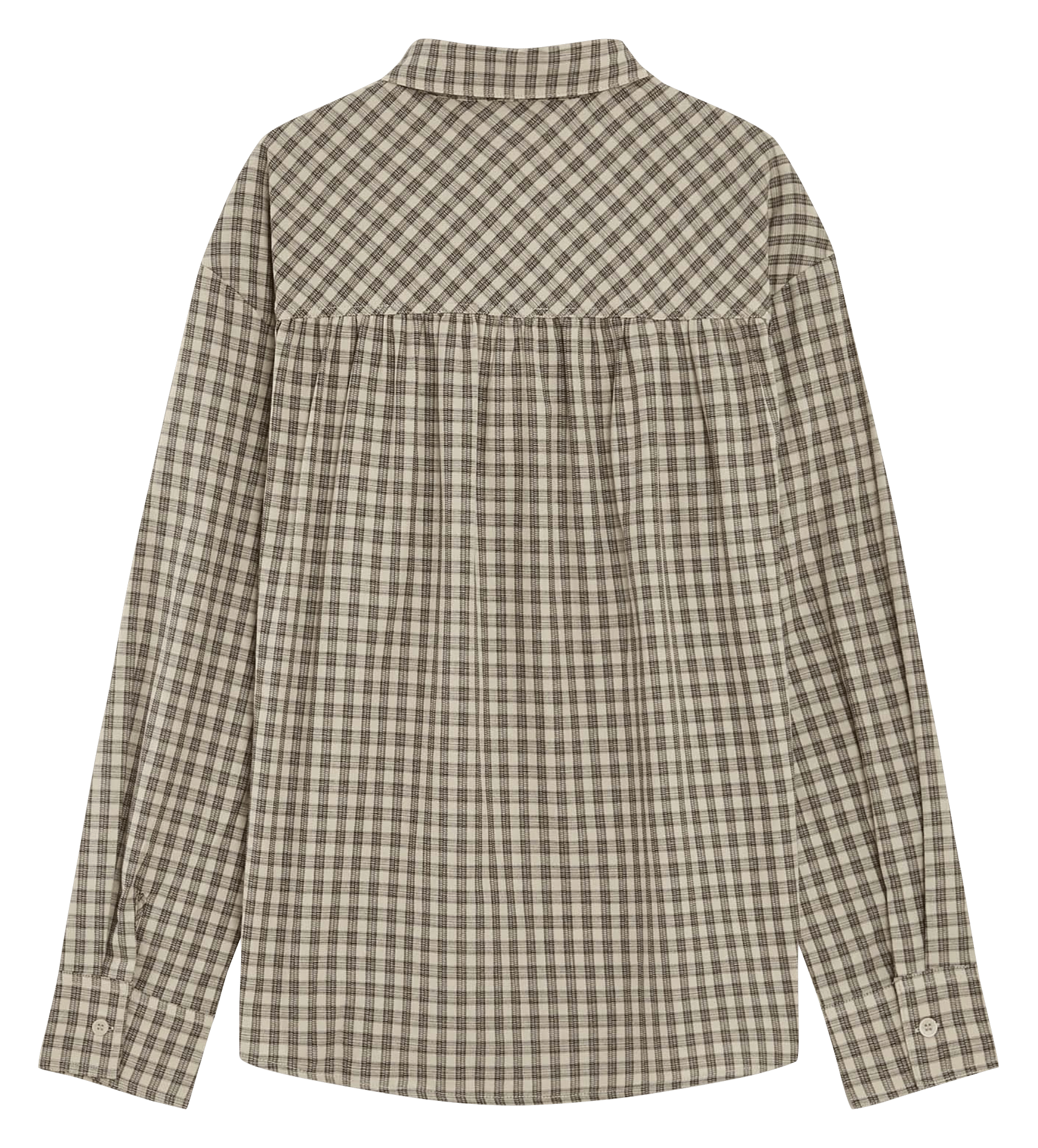 Chemise droite col lavallière en coton imprimé GRACE ET MILA Beige