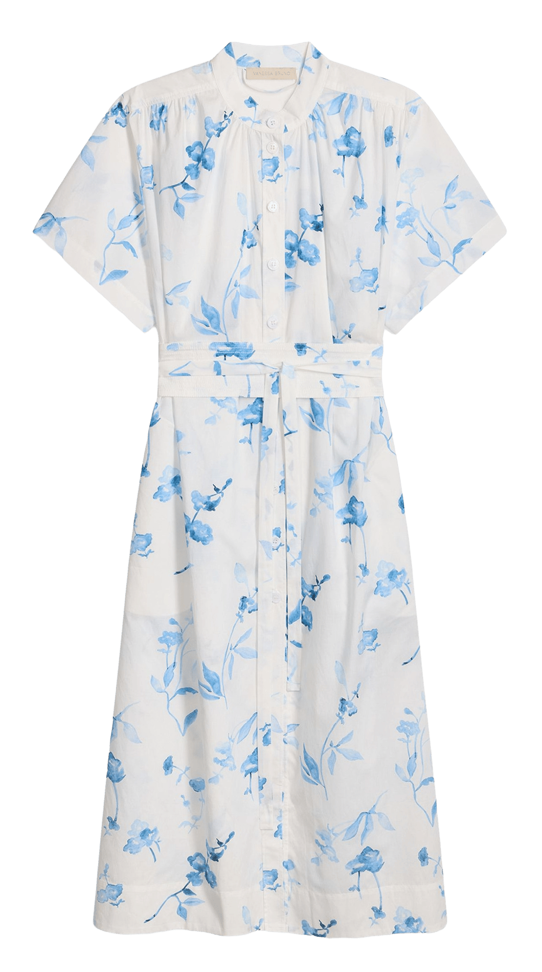 Robe chemise imprimée à ceinture VANESSA BRUNO Blanc