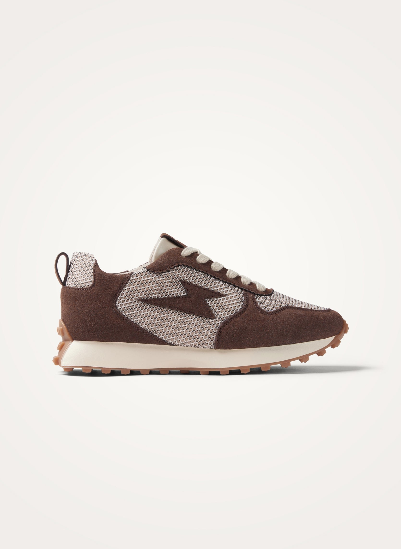 Lightning bolt running sole sneakers VANESSA WU Brown