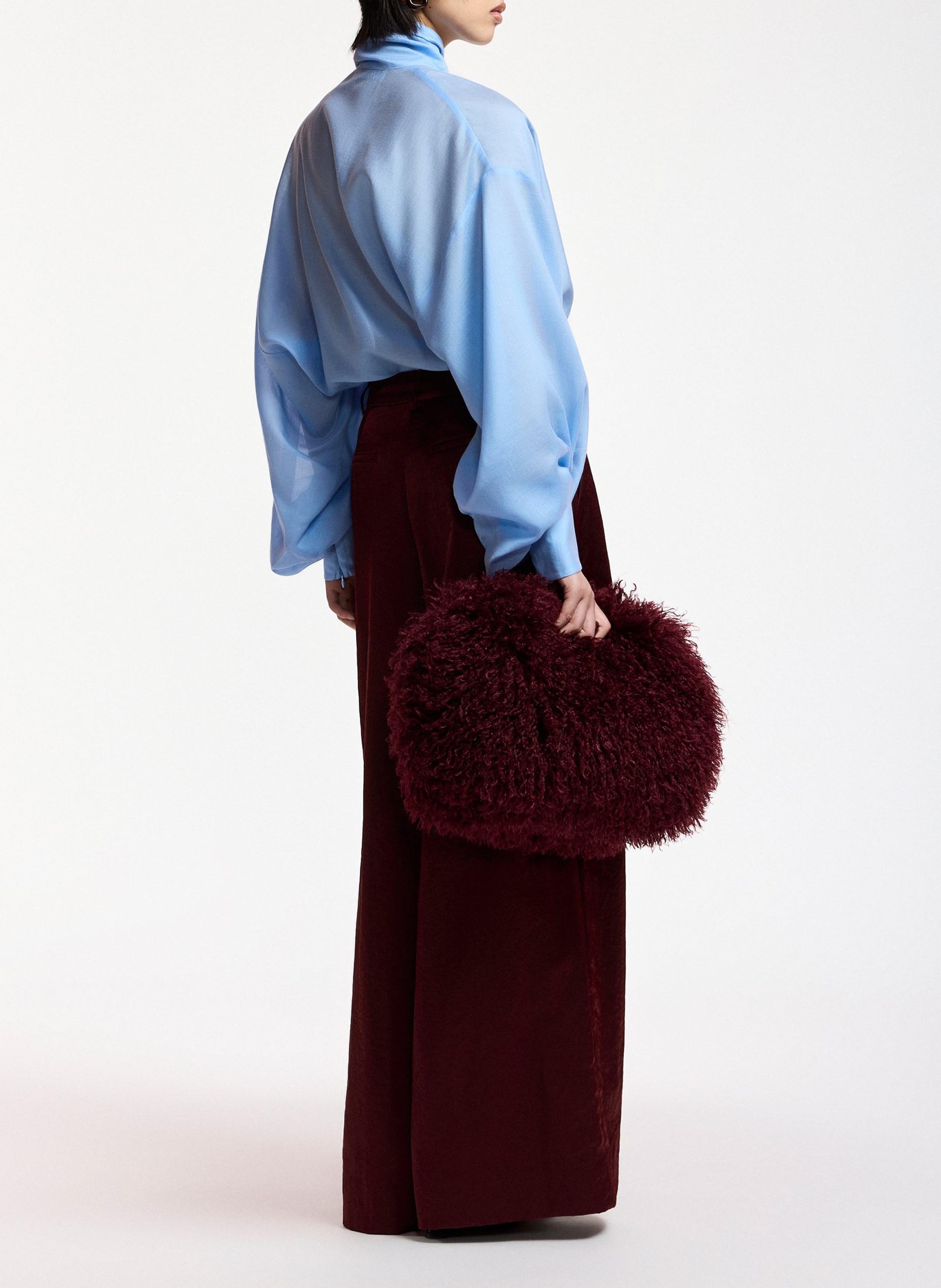 Bluse mit Schluppenkragen | Blau ESSENTIEL ANTWERP Damen