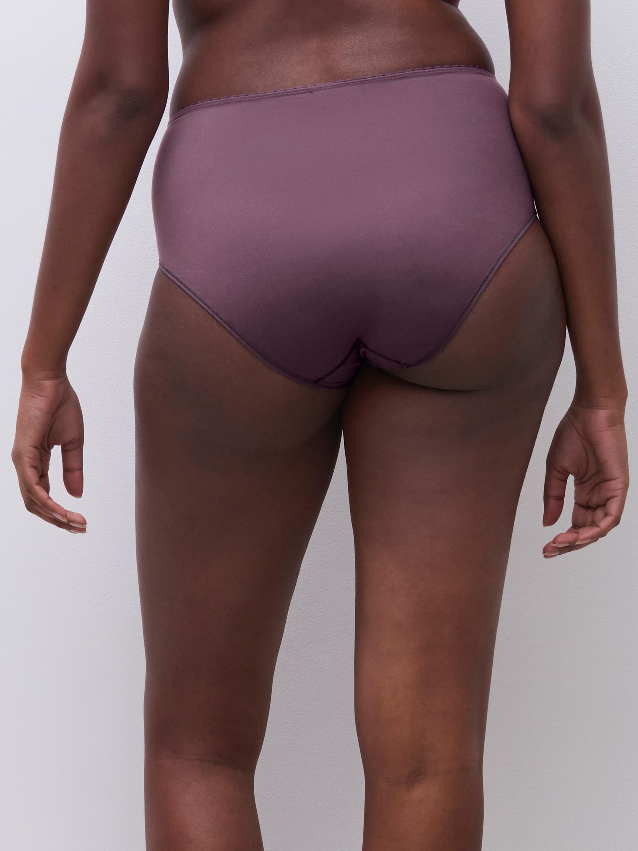High-waisted lace support briefs CHANTELLE Purple