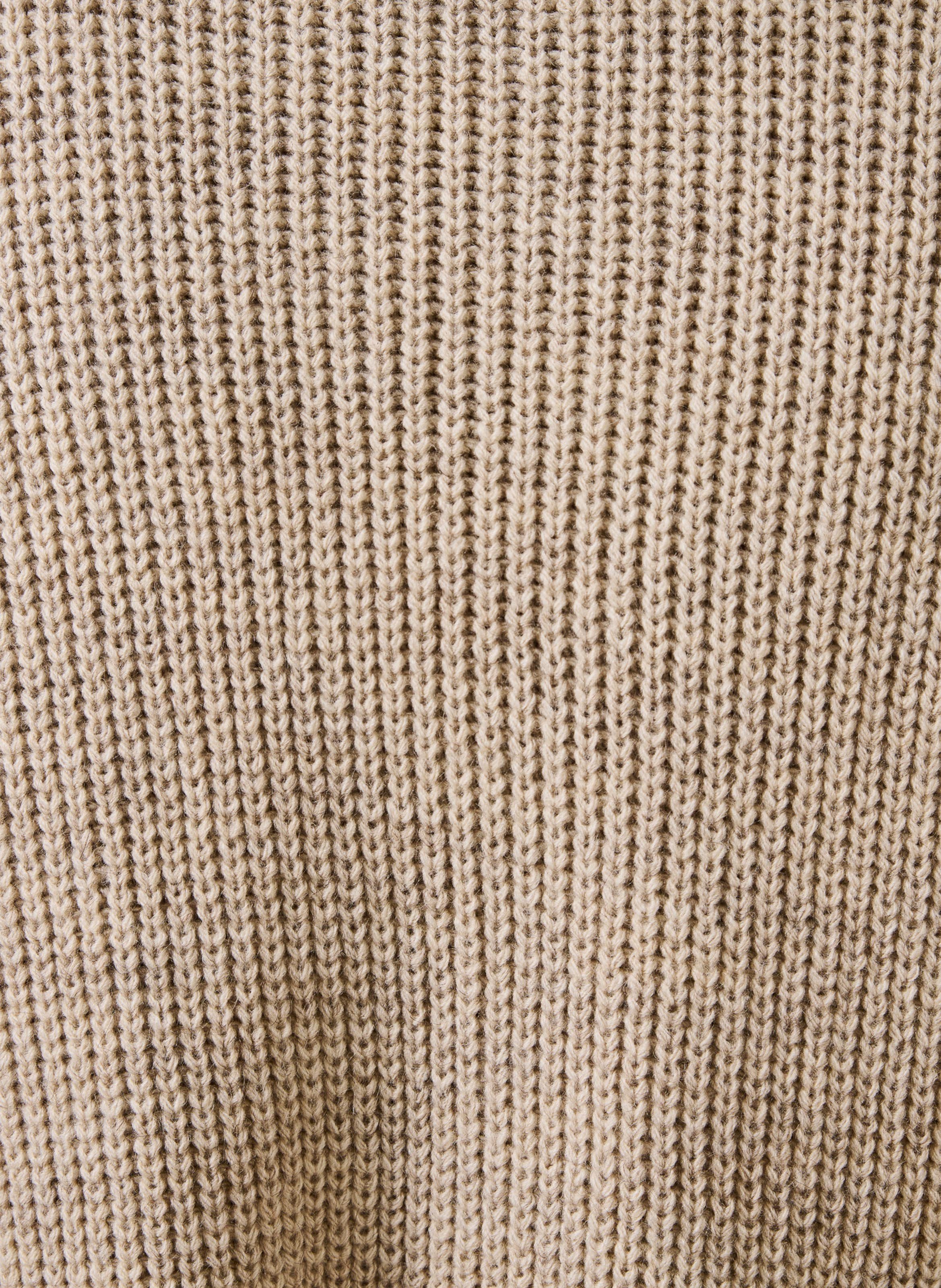 Ärmellose Weste in locker gestrickten Perlenrippen LA FEE MARABOUTEE Beige