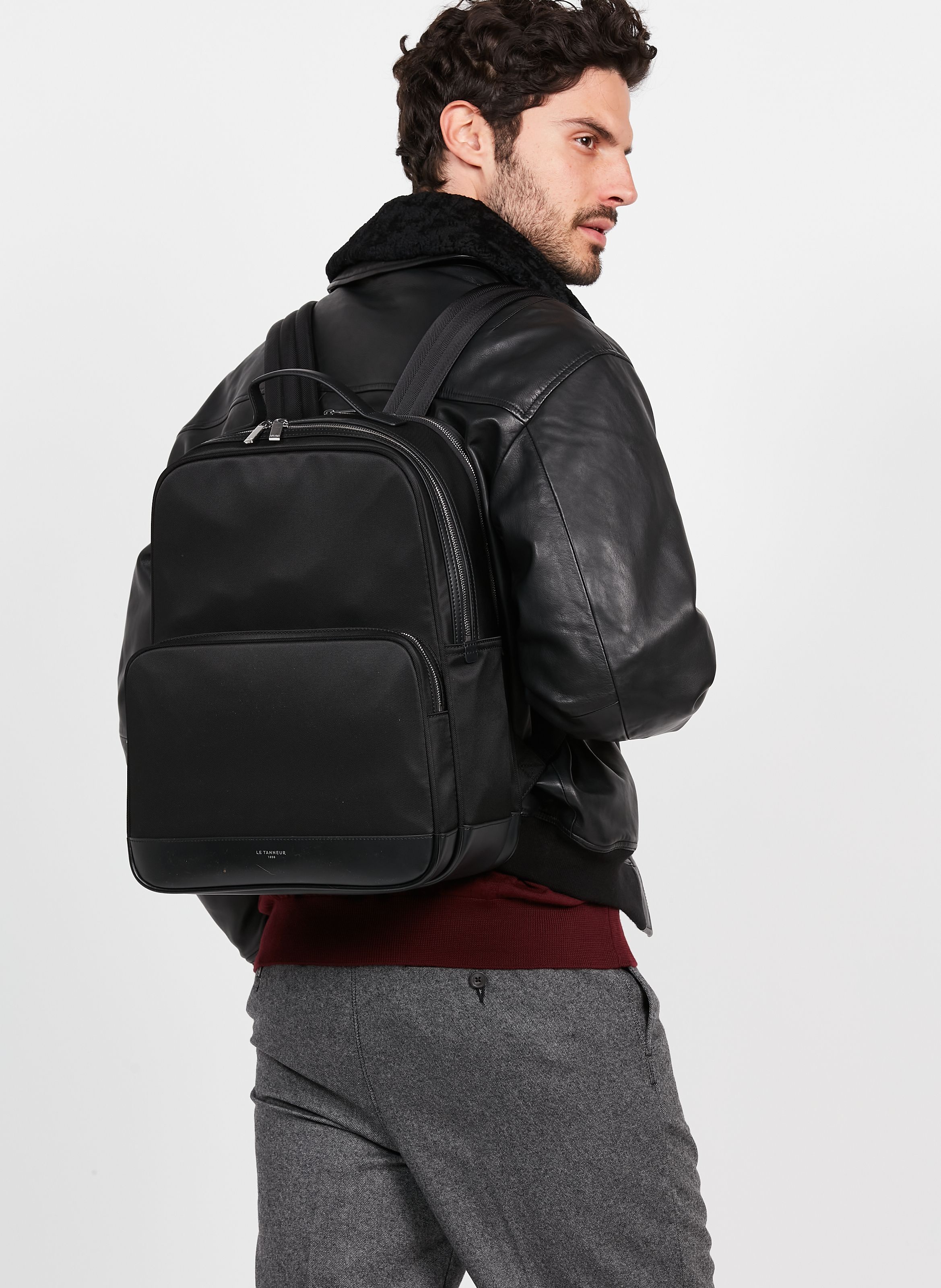 Grand Sac Dos Gaspard Noir Le Tanneur Homme Place des Tendances