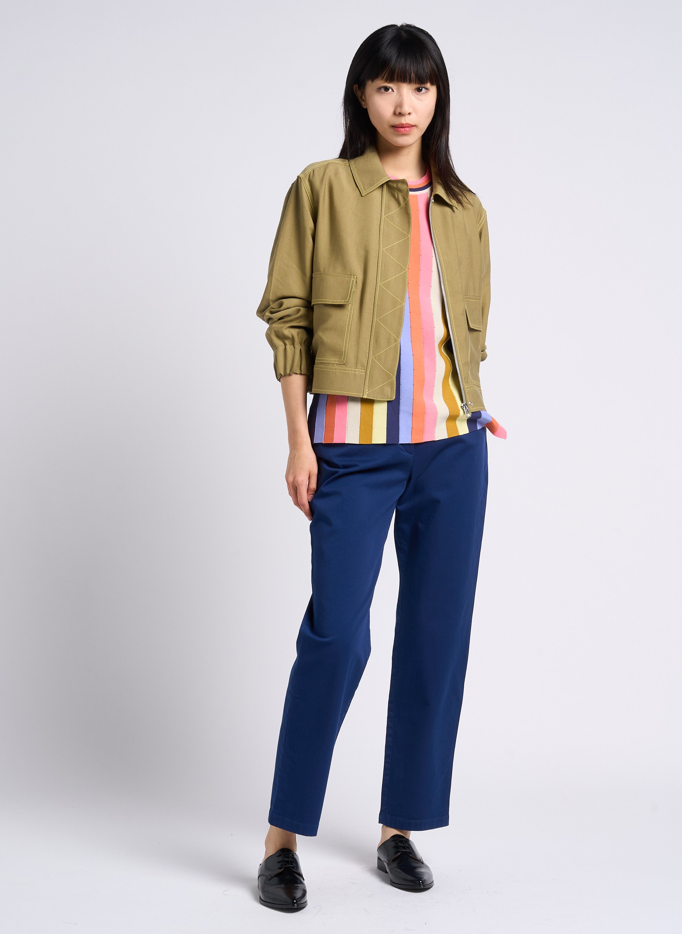 Fluid jacket with classic stitched collar PAUL SMITH Green