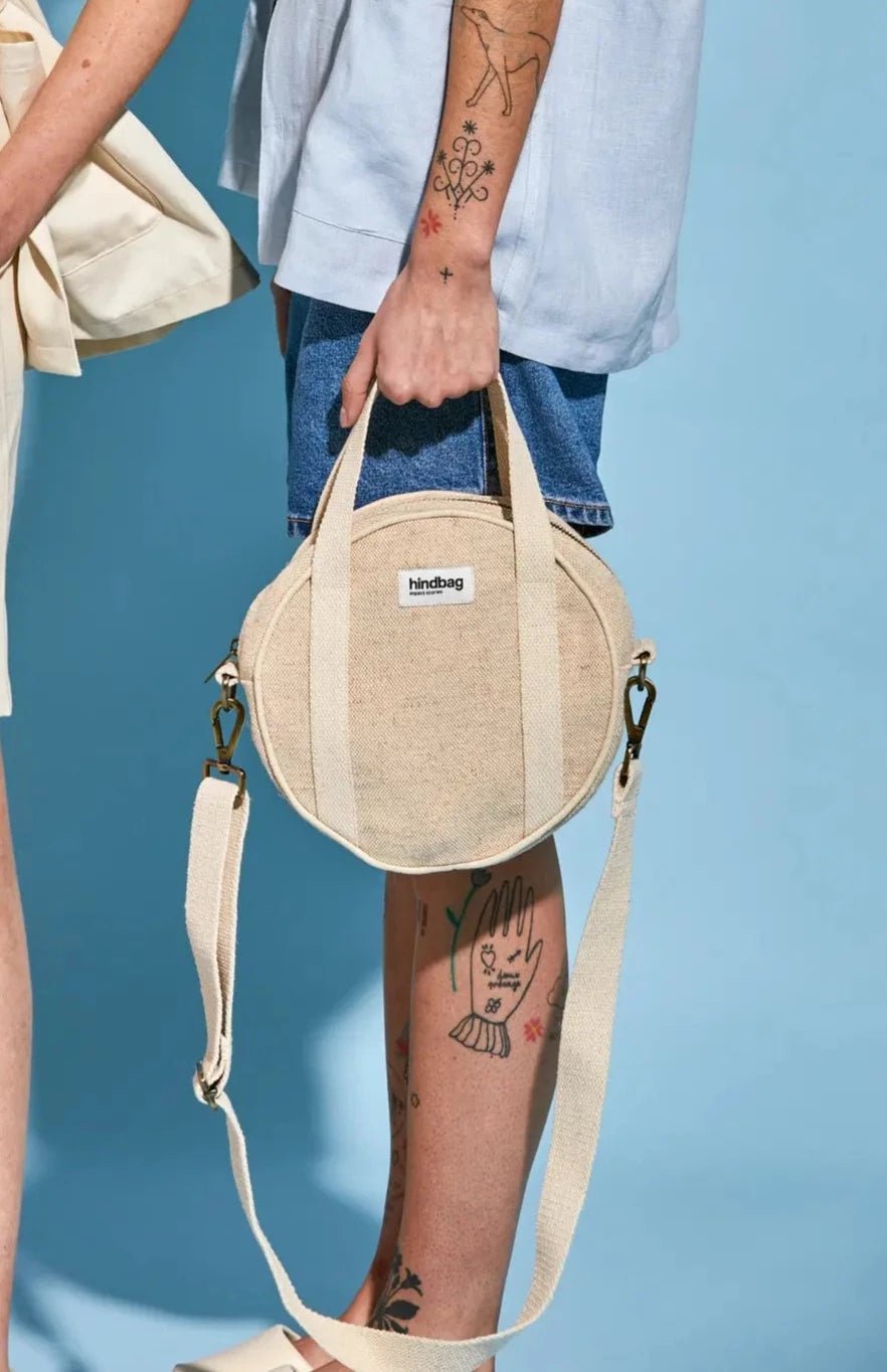 Cotton handbag HINDBAG Beige
