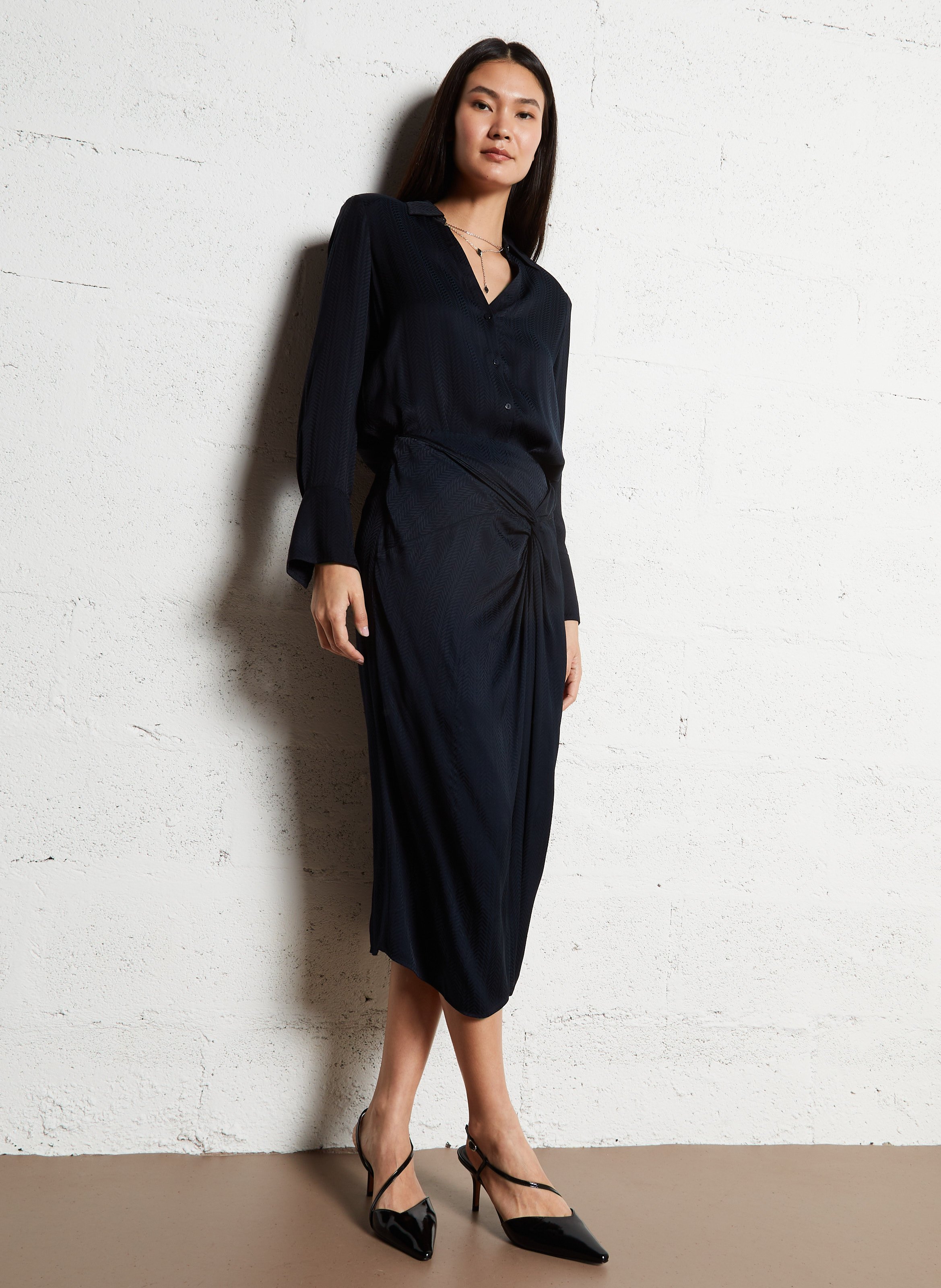 Escarpins vernis en cuir BA&SH Noir